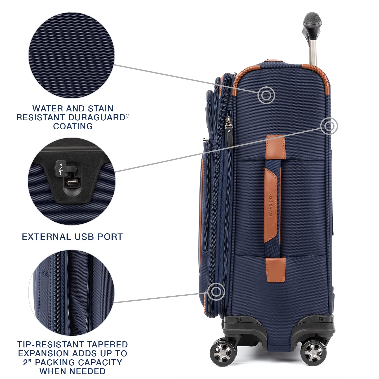 Travelpro Crew Versapack Softside Expandable Spinner Wheel Luggage U3