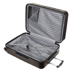 Skyway Epic 2.0 Hardside Lightweight and Durable ABS Shell Luggage, Spacious with Dual Spinning Wheels, Comfort Grip and Expandable, Men and Women ( Midnight , Checked-Large 28-inch ) Midnight Checked Large 28 Inch U1