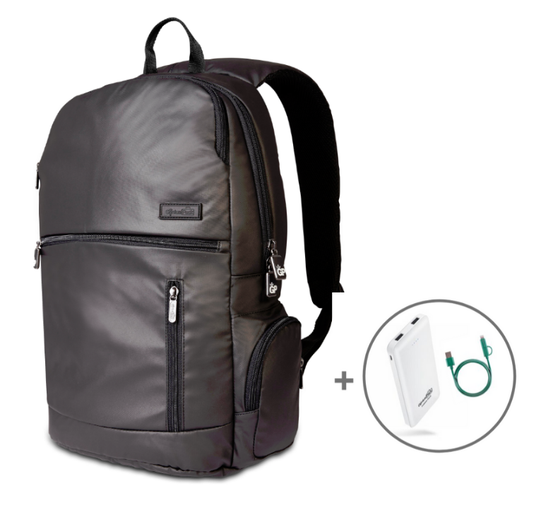 Genius Pack Intelligent Travel Backpack ( Jet Black , One Size ) Jet Black One Size U1