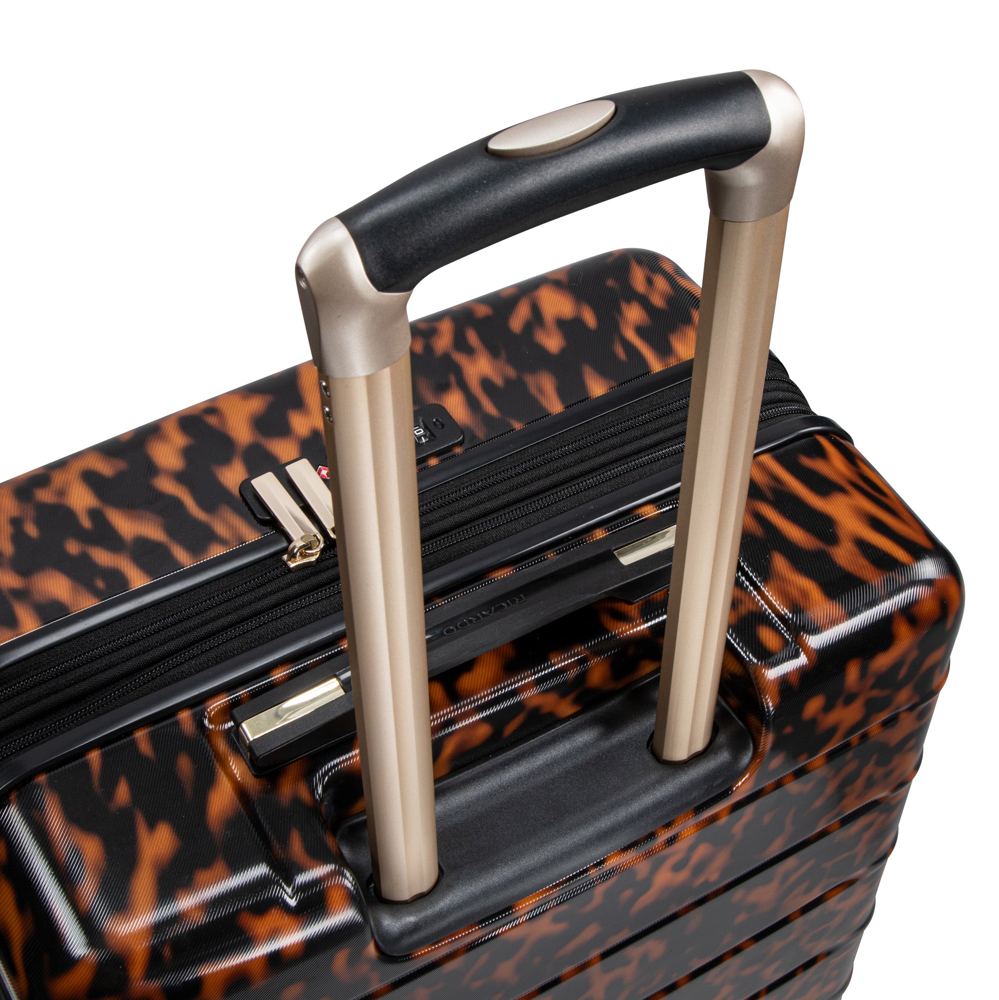 Ricardo Beverly Hills Cambria Hardside Luggage | Stylish Suitcase with Wheels for Effortless Travel, Expandable and Secure TSA-Locked Packing, 20-inch Carry-On, 22x14x9 ( Tortoise , Carry-On 20-Inch ) Tortoise Carry On 20 Inch U1