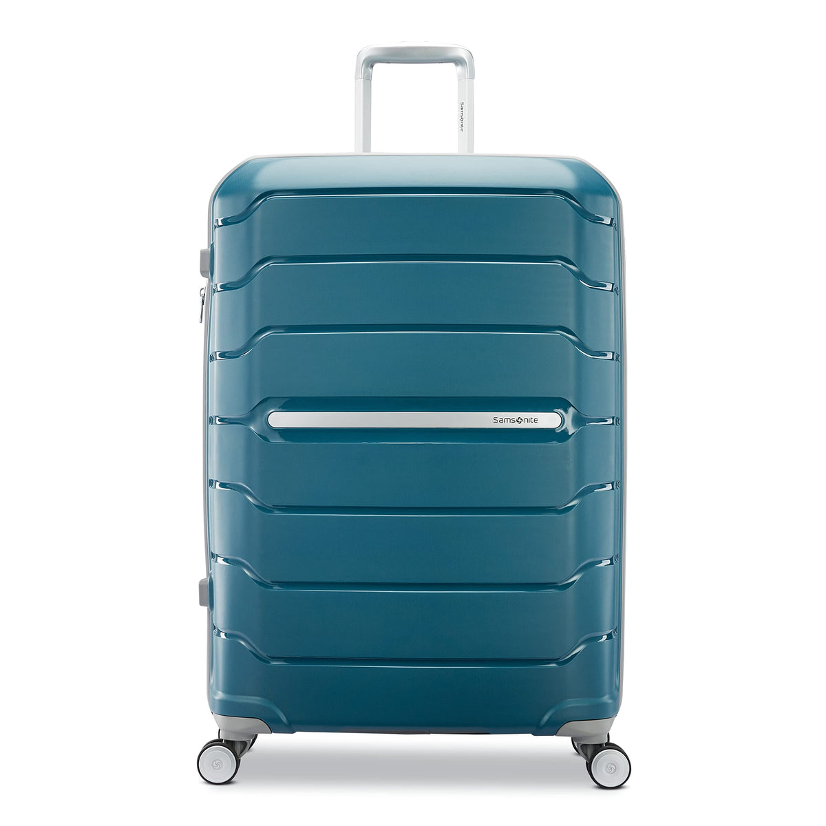 Samsonite Freeform Hardside Expandable with Double Spinner Wheels ( Dark Teal , Checked-Large Spinner ) Dark Teal Checked Large Spinner U10
