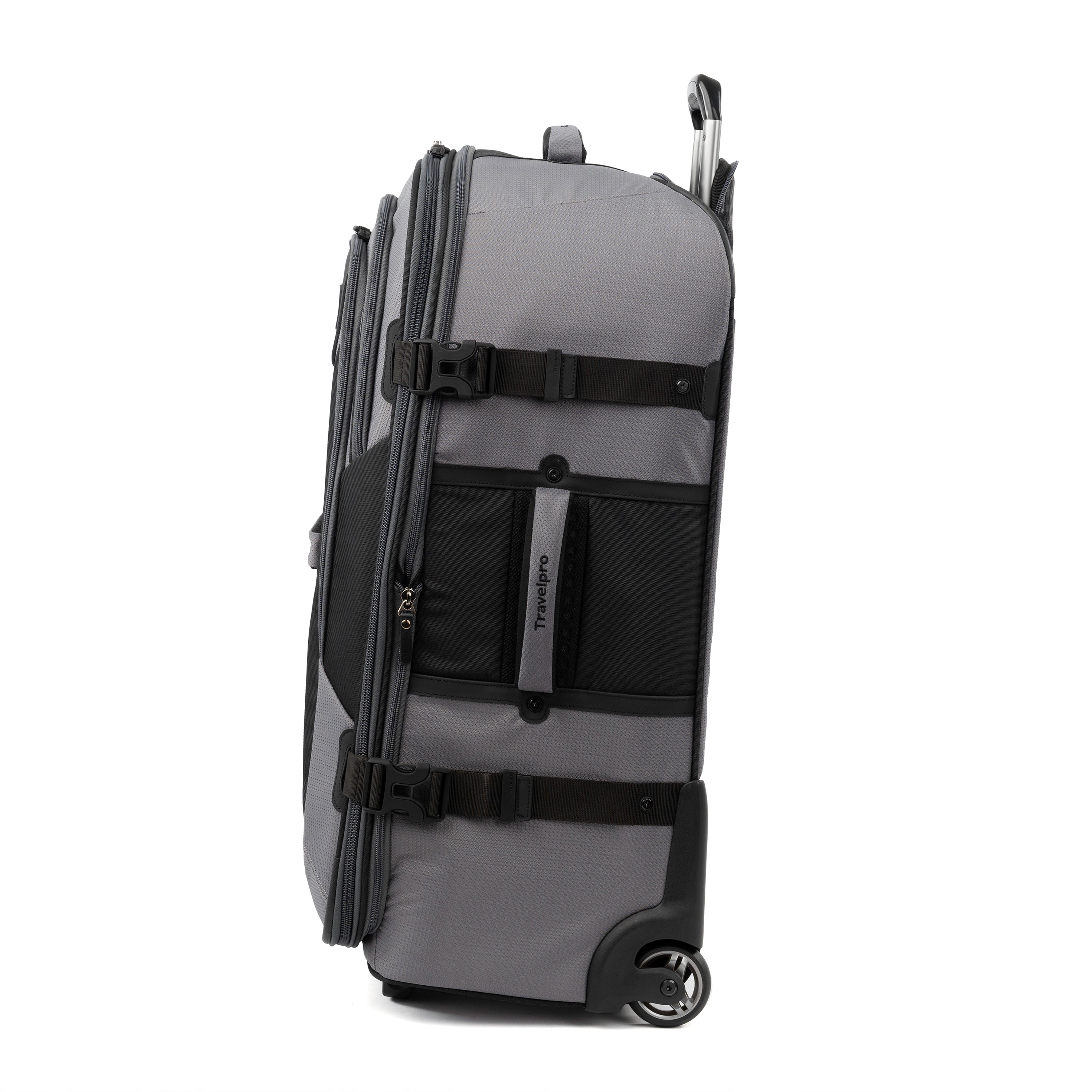 Travelpro Unisex-Adult Bold Softside Expandable Rollaboard Upright Luggage ( Grey/Black , Checked-Large 28-Inch ) Grey/Black Checked Large 28 Inch U1
