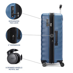 Travelpro Maxlite Air V2 Hardside Expandable Luggage, 8 Spinner Wheels, Lightweight Hard Shell Suitcase, TSA lock ( Ensign Blue , Checked Medium 25-Inch ) Ensign Blue Checked Medium 25 Inch U4