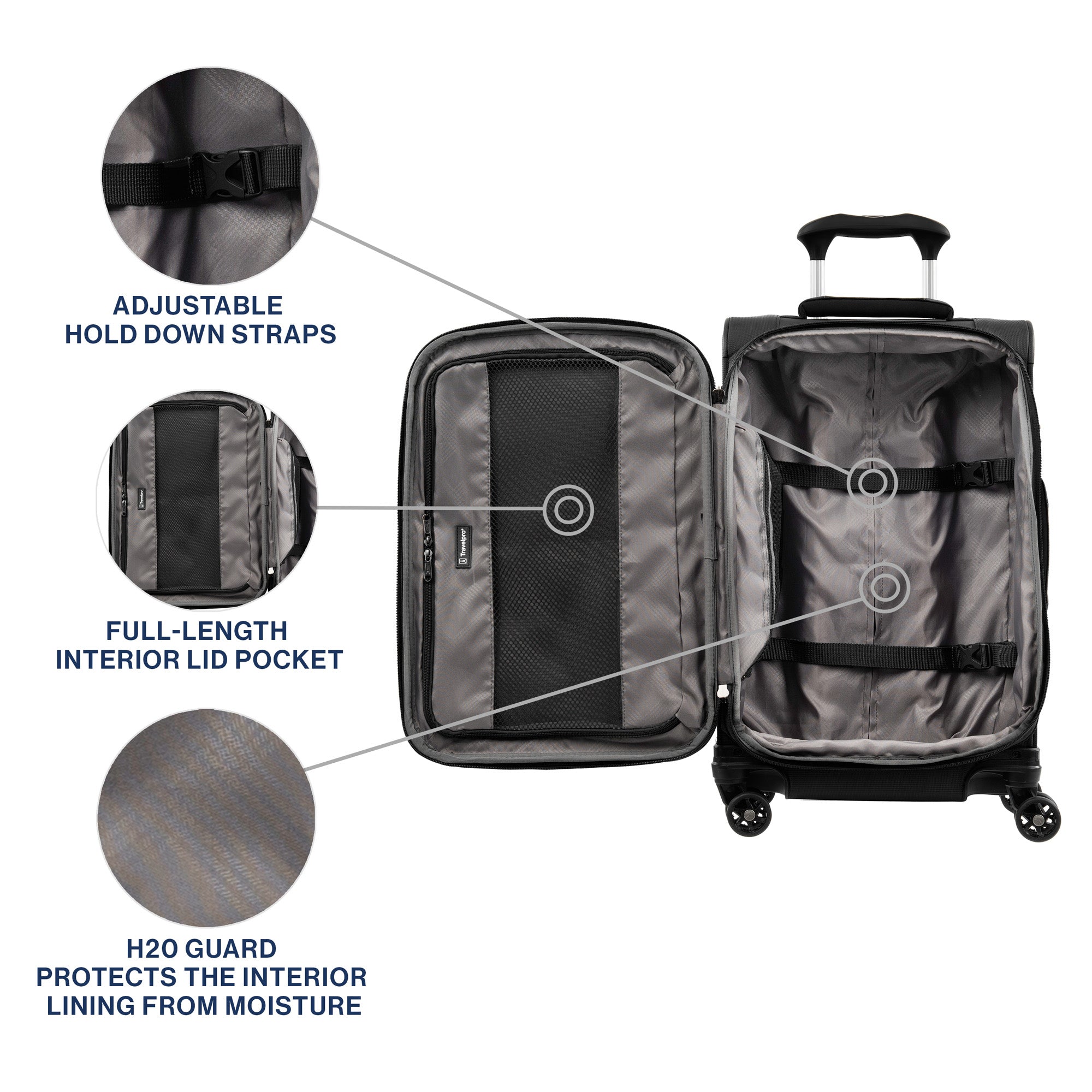 Travelpro Tourlite Softside 21" Expandable Luggage with 4 Spinner Wheels, Lightweight Suitcase, Carry-On ( Black , Carry-On 21-Inch ) Black Carry On 21 Inch U99