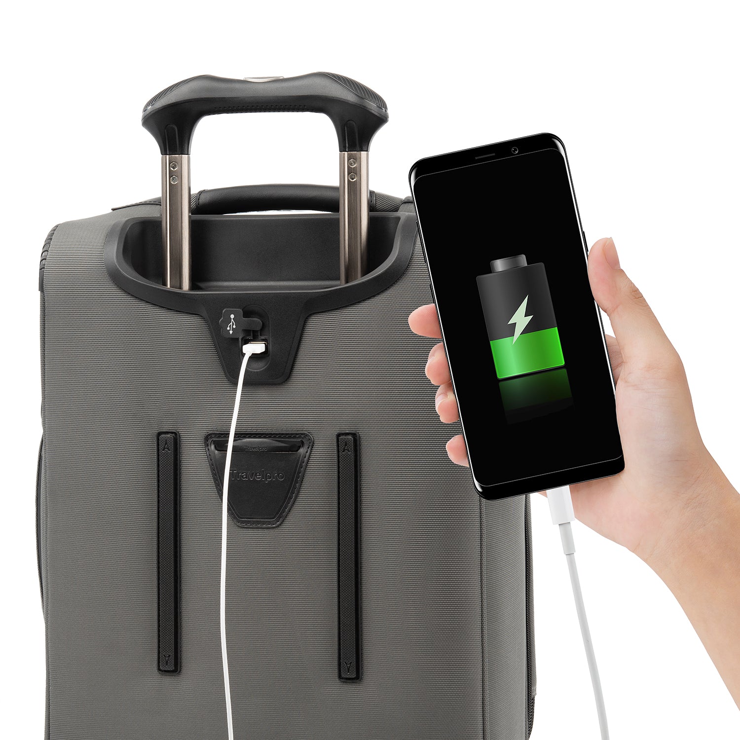 Travelpro Crew Versapack Softside Expandable Spinner Wheel Luggage Titanium Grey Carry On 20 Inch U1