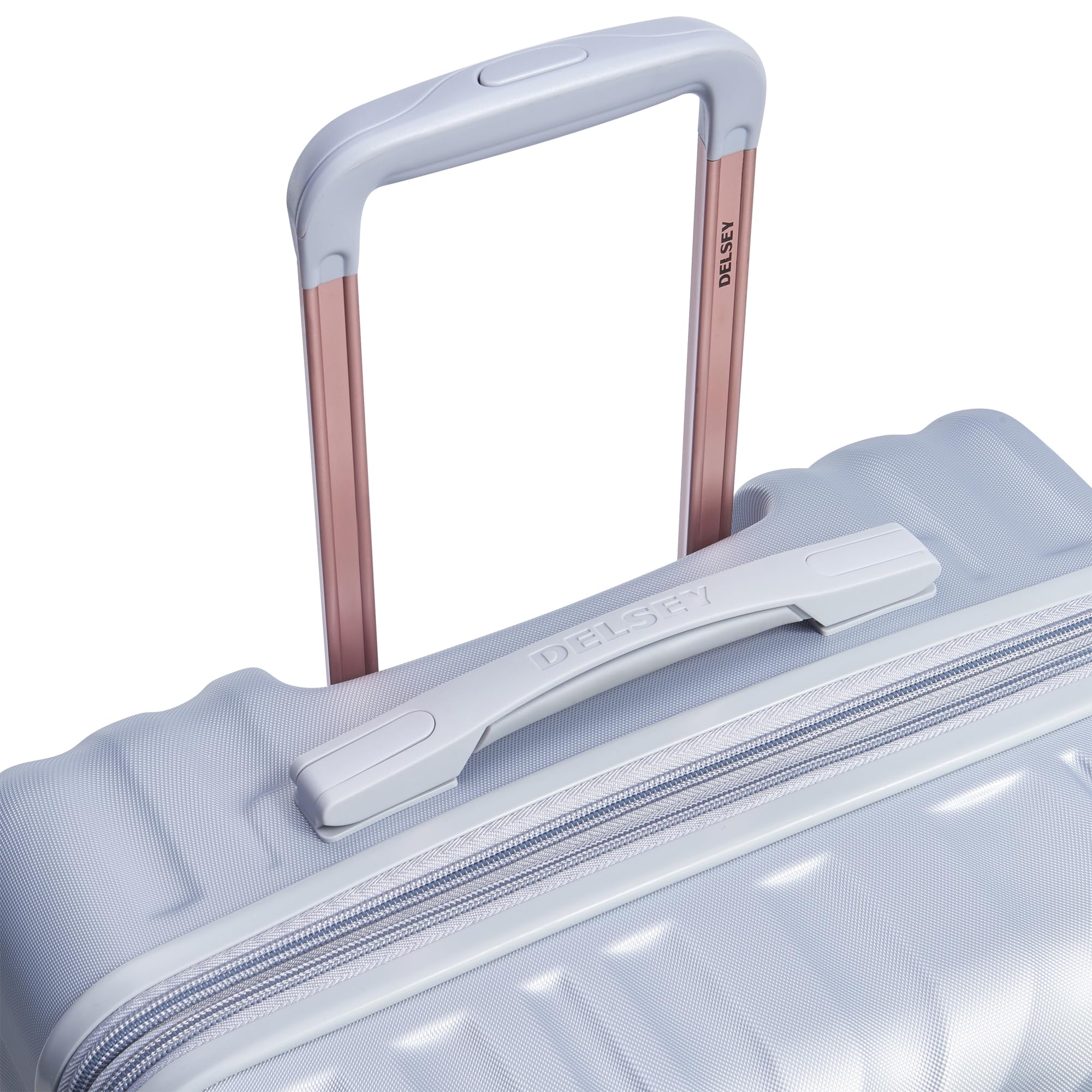 Delsey Alexis Lightweight Luggage, 4-Wheel Spinners Hardshell Suitcase, Expandable with TSA Lock  ( Platinum/Rose Gold , Carry-On 21-Inch ) Platinum/Rose Gold Carry On 21 Inch U6