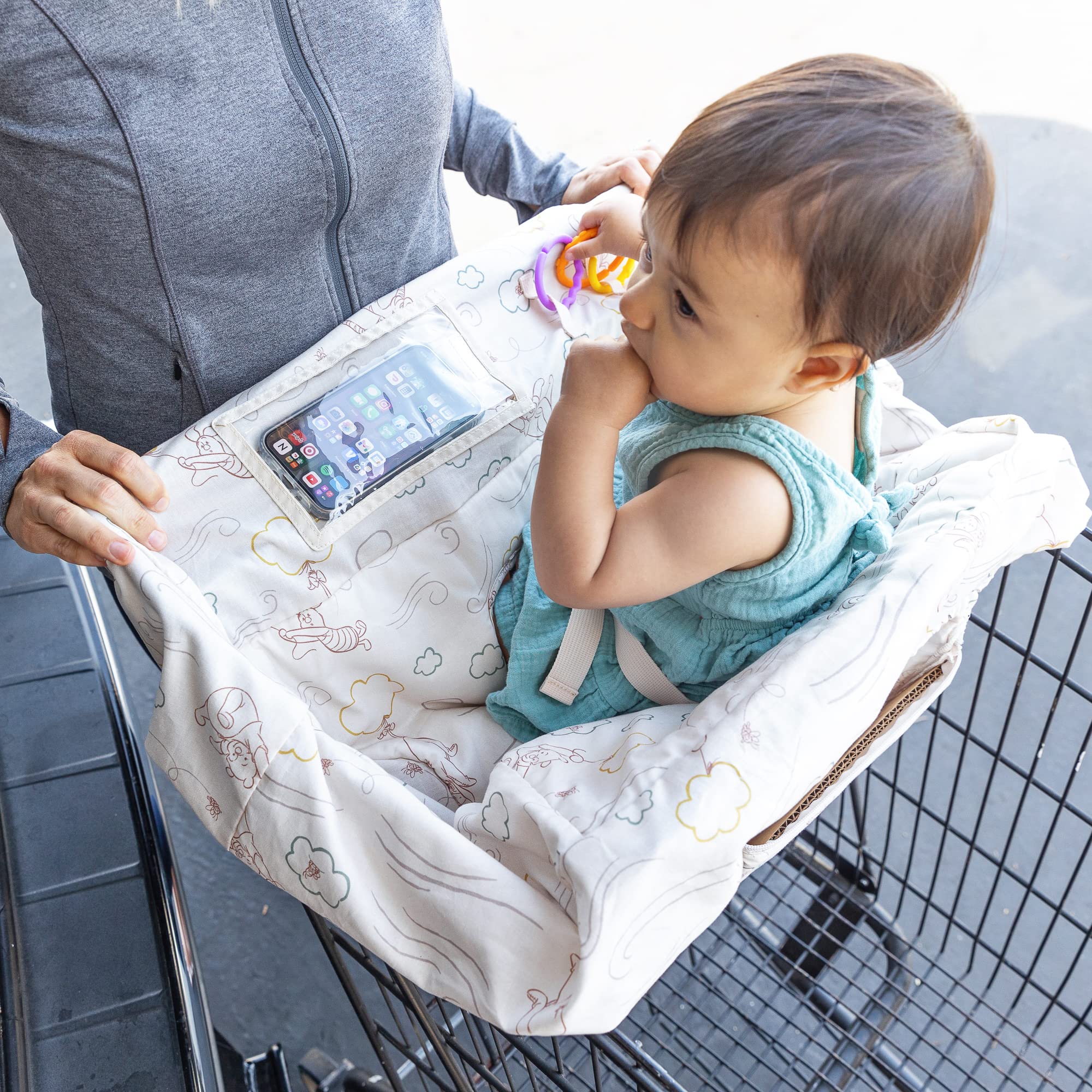 J.L. Childress Disney Baby by Shopping Cart & High Chair Cover for Baby to Toddler ( Winnie the Pooh , One Size ) Winnie the Pooh One Size U1