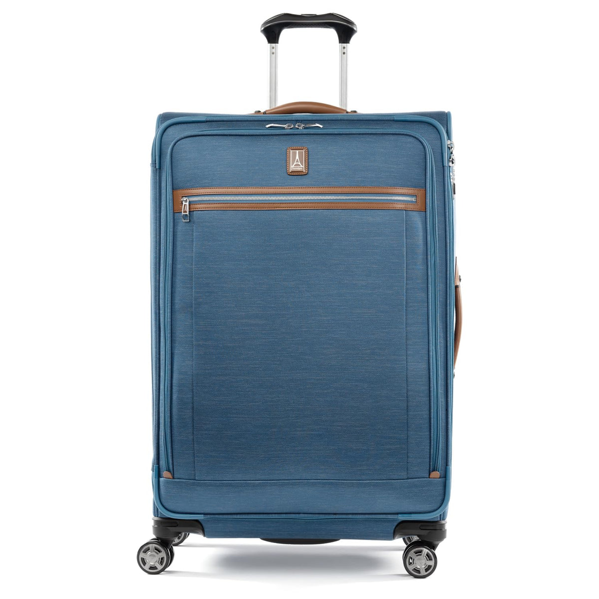 Travelpro Platinum Elite Softside Expandable Checked Luggage, 8 Wheel Spinner Large Suitcase, TSA Lock, Men and Women ( Coastal Blue , Checked-Large 29-Inch ) Coastal Blue Checked Large 29 Inch U1