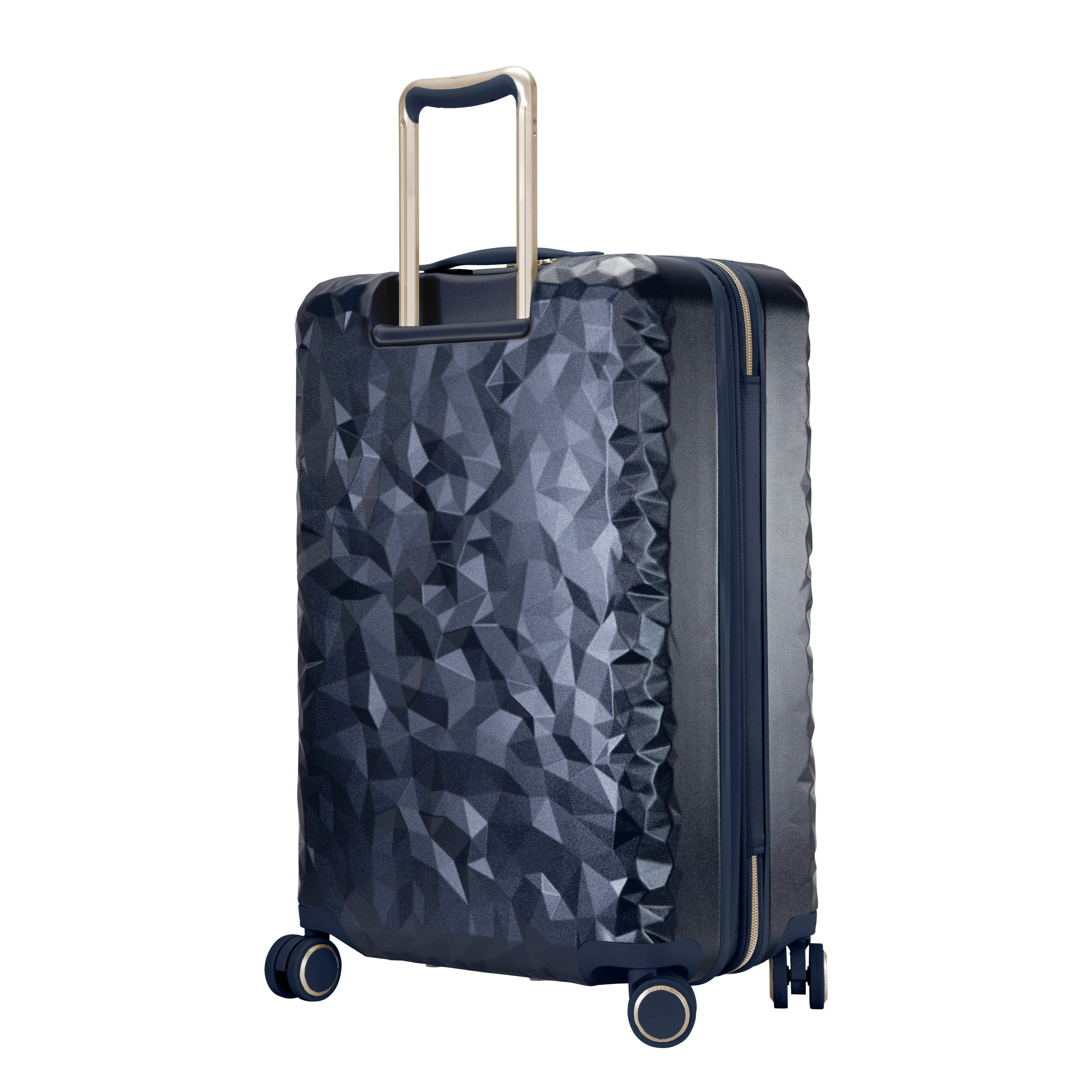 Ricardo Beverly Hills Indio Hardside Luggage, Durable, Spacious, Stylish, Compression Straps, Secondary Packing Compartment ( Dark Navy , Checked-Medium 24-Inch ) Dark Navy Checked Medium 24 Inch U1