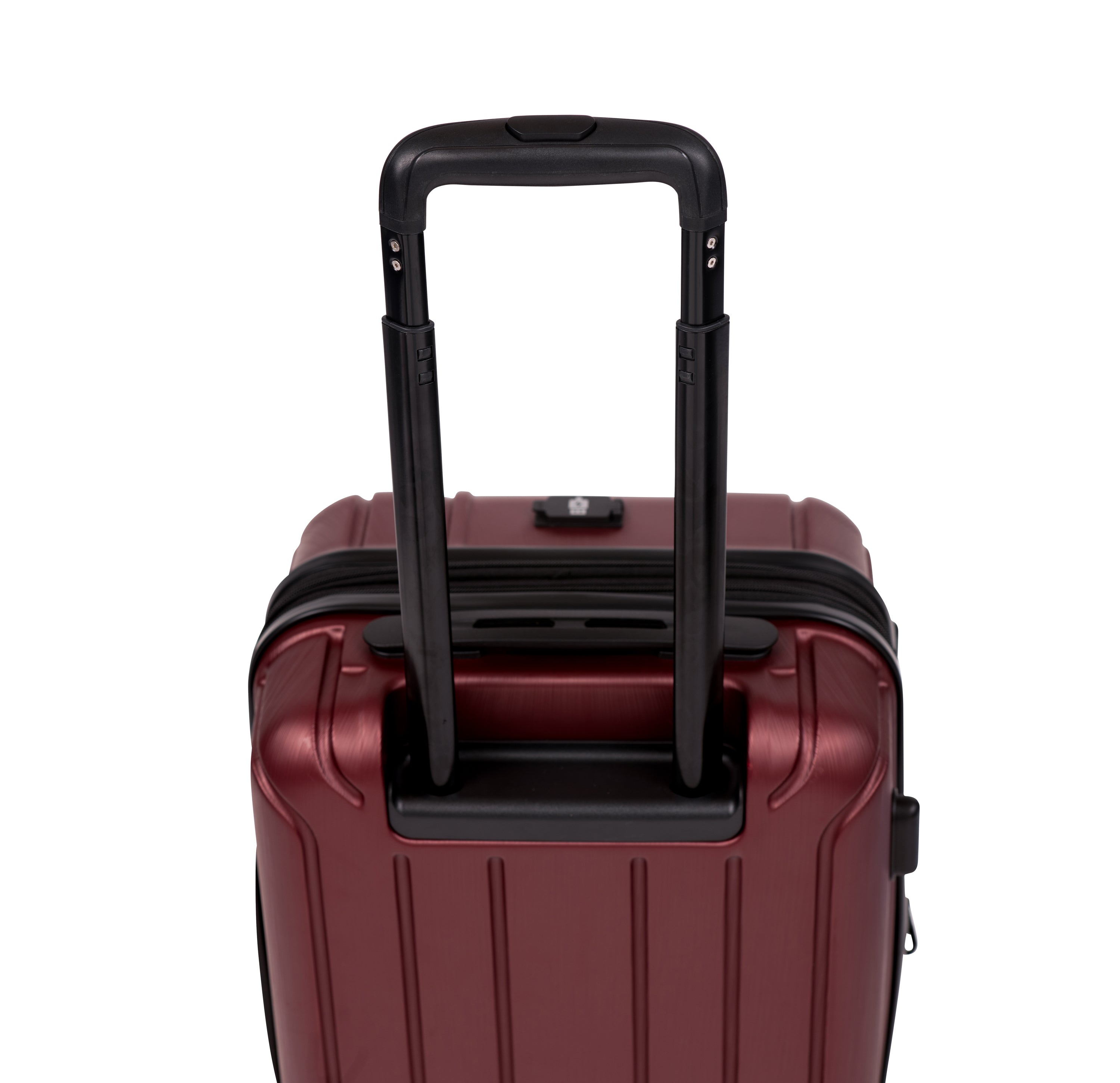 NONSTOP NEW YORK Luggage Expandable Spinner Wheels hard side shell Travel Suitcase Lightweight, TSA Lock, Double USB Port  ( Burgundy , 20 inch ) Burgundy U3