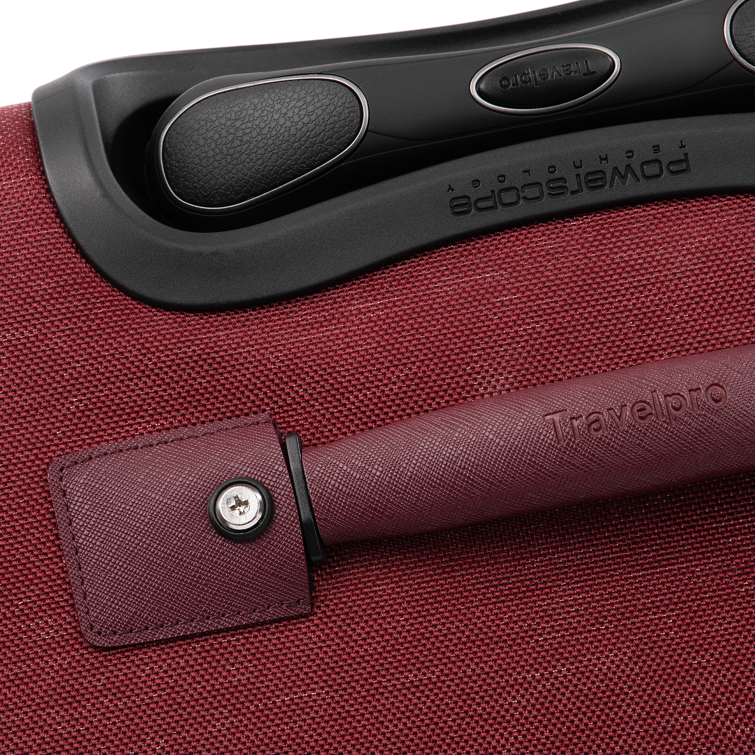 Travelpro Platinum Elite Softside Expandable Luggage, 8 Wheel Spinner Suitcase, USB Port, Suiter, Men and Women Bordeaux Checked Large 29 Inch U4