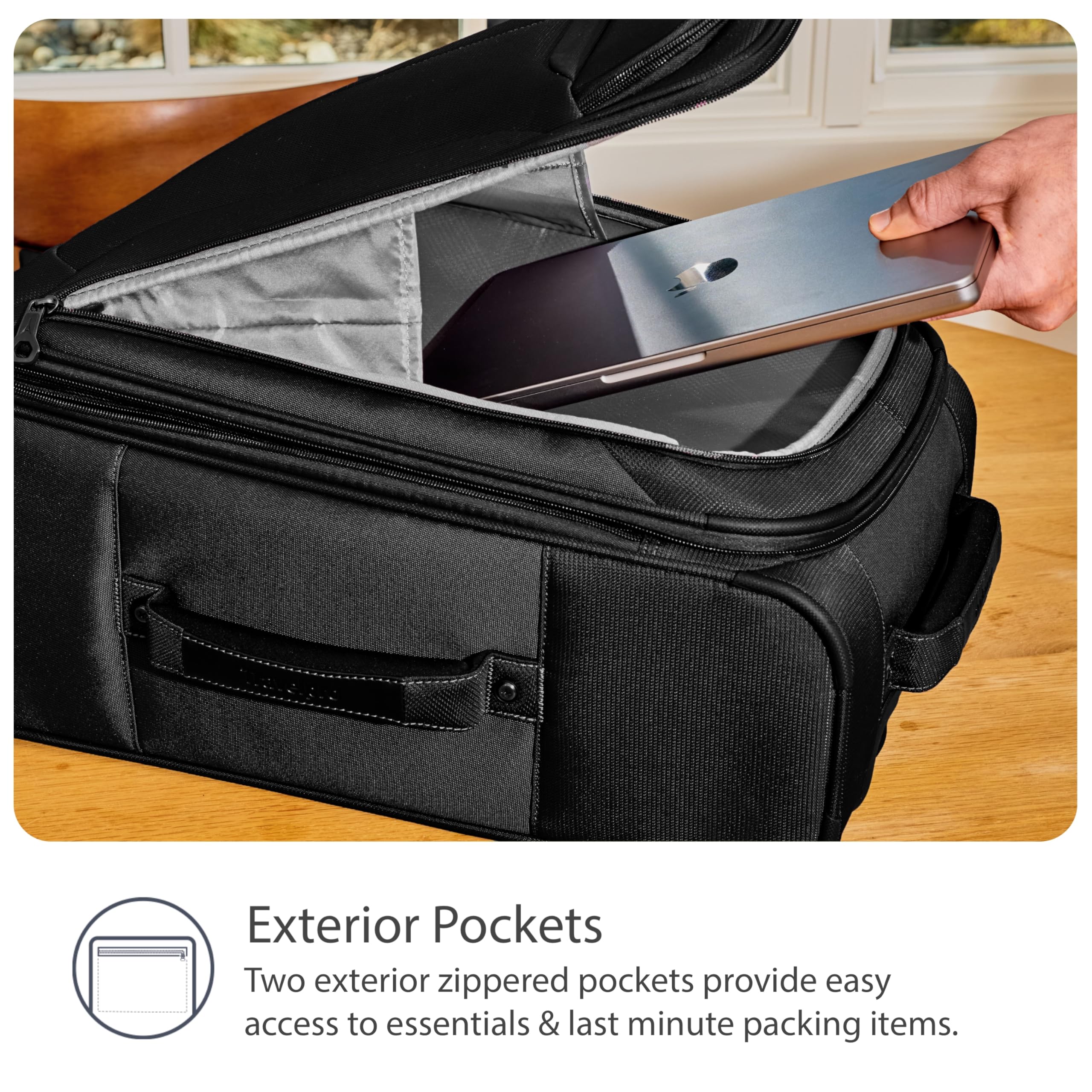 Travelpro Tourlite Softside Expandable Luggage with 4 Spinner Wheels, Lightweight Suitcase, Men and Women ( Black , Carry-On 21-Inch ) Black Carry On 21 Inch U60