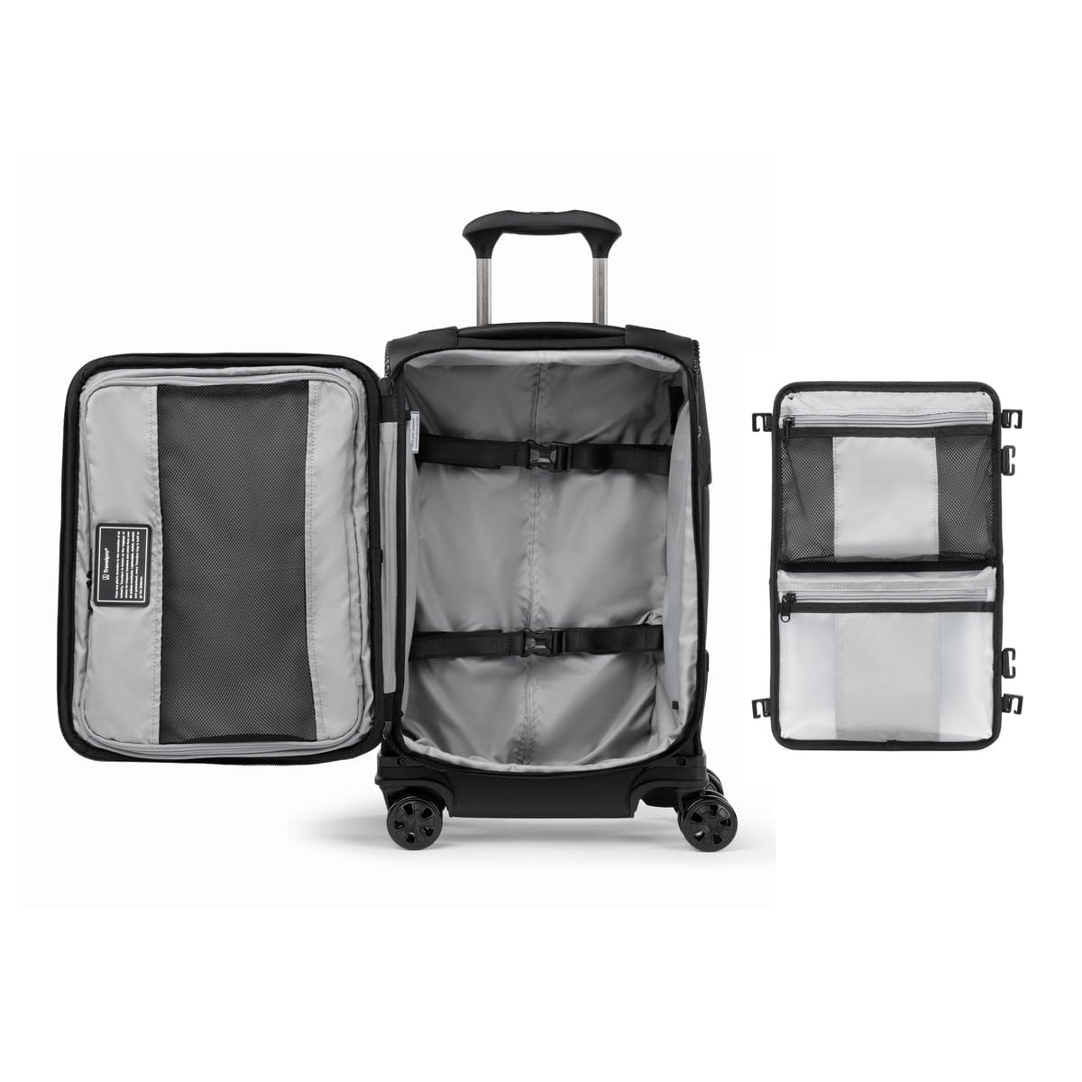 Travelpro Crew Classic Lightweight Softside Expandable Luggage, 2 Wheel Upright Rollaboard Suitcase, Men and Women ( Titanium Grey , Compact Carry On 20-Inch ) Titanium Grey Compact Carry On 20 Inch U1