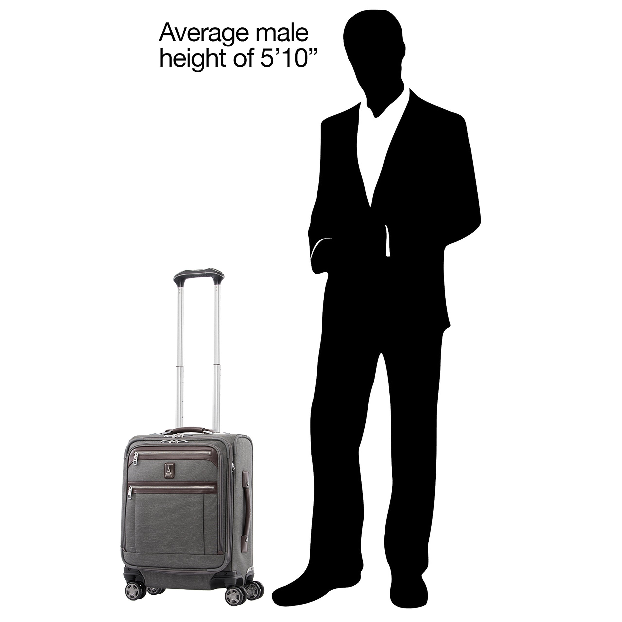 Travelpro Platinum Elite Softside Expandable Checked Luggage, 8 Wheel Spinner Large Suitcase, TSA Lock, Men and Women ( Vintage Grey , Carry-On 19-Inch ) Vintage Grey Carry On 19 Inch U4