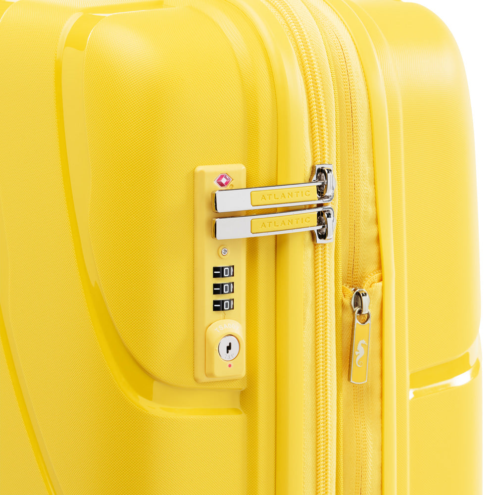 Atlantic Luggage Carry-on Expandable, Hardside Spinner ( Sunshine Yellow , Carry On 21 Inch ) Sunshine Yellow Carry On 21 Inch U1