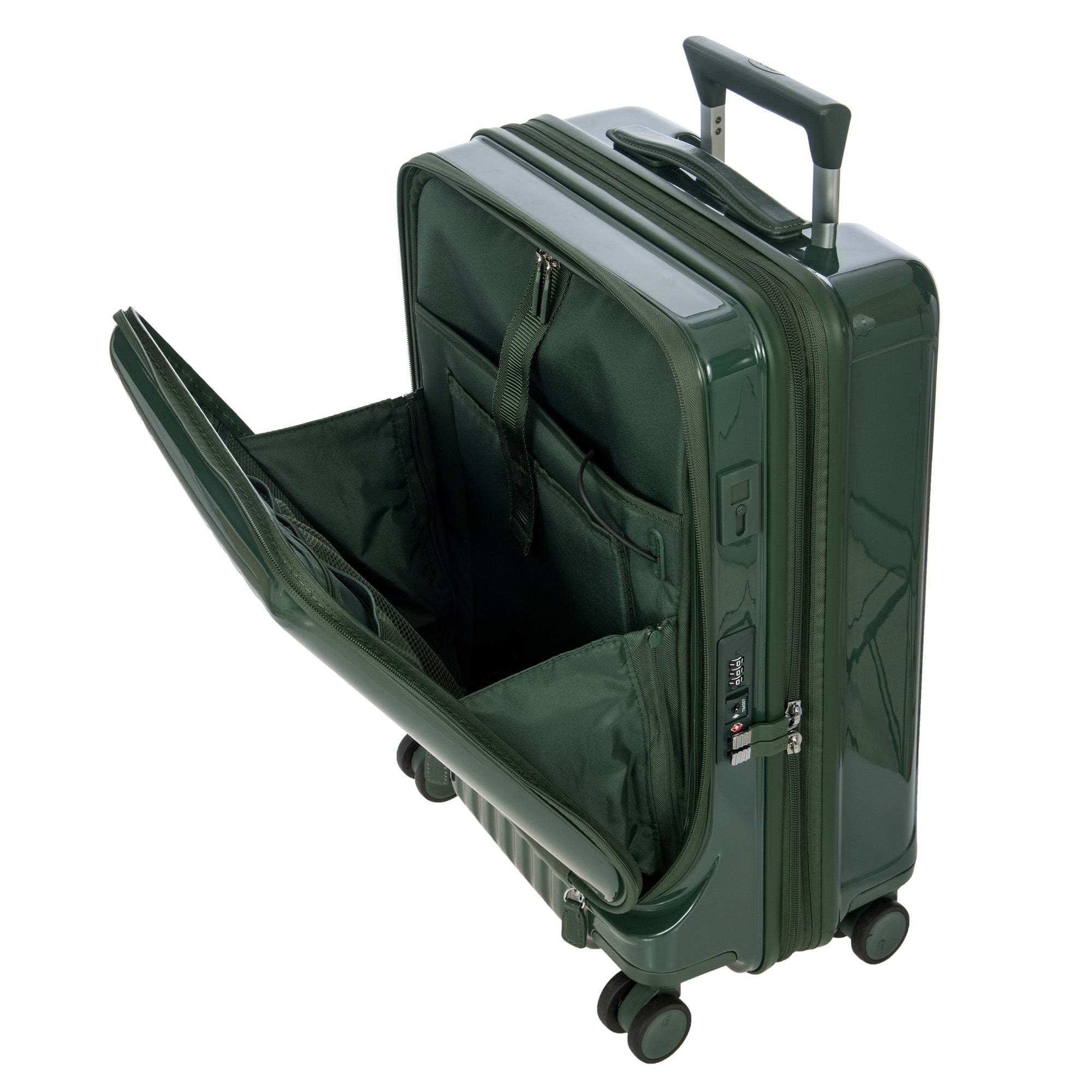 Bric's Positano 21" Carry-On Expandable Spinner w/Pocket  ( Emerald , 55cm with pocket ) Emerald 55 Cm With Pocket U1