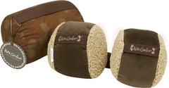 Kuhi Comfort Original Travel Pillow 2 Luxurious Cushions that Cradle Your Head on the Sides Comes in Convenient Carry Case ( Brown , One Size ) Brown One Size U3