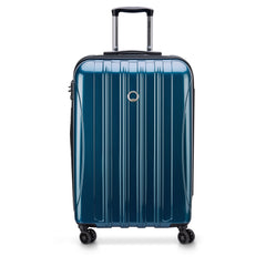 DELSEY Paris Helium Aero Hardside Expandable Luggage with Spinner Wheels ( Teal , Checked-Medium 25 Inch ) Teal Checked Medium 25 Inch U30