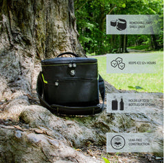 Geckobrands Medium 11 bottle / 12 Can Cooler with Removable Hard Liner ( White/Black , One Size ) White/Black One Size U2