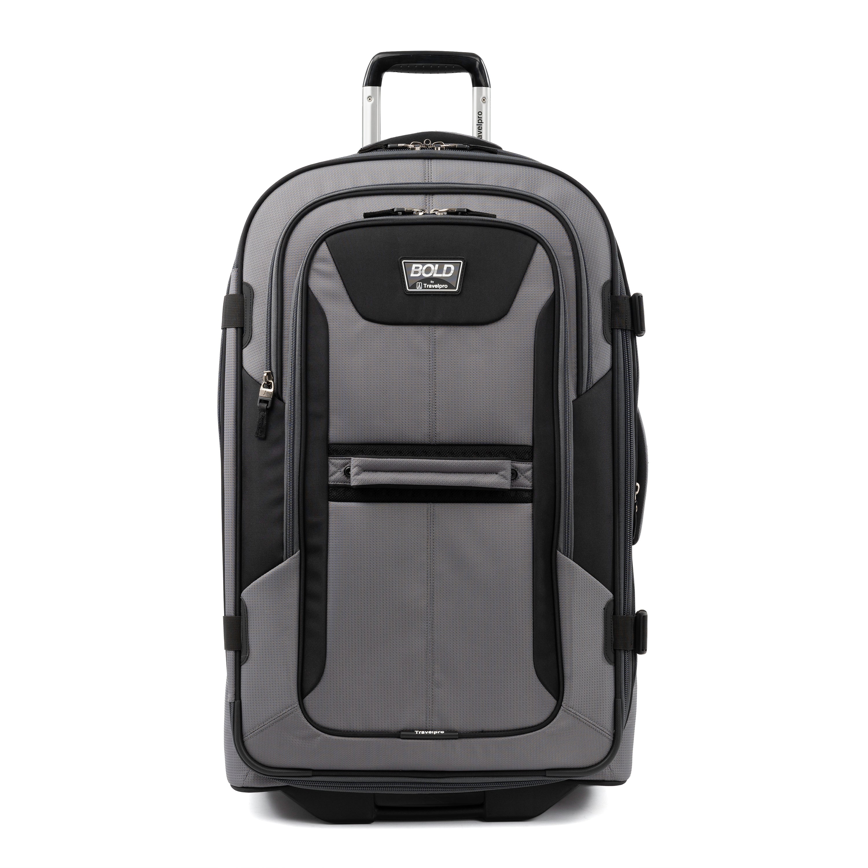 Travelpro Unisex-Adult Bold Softside Expandable Rollaboard Upright Luggage ( Grey/Black , Checked-Large 28-Inch ) Grey/Black Checked Large 28 Inch U1