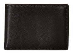 Bosca Men's Dolce Collection - Credit Card Wallet w/ ID Passcase Black One Size U3
