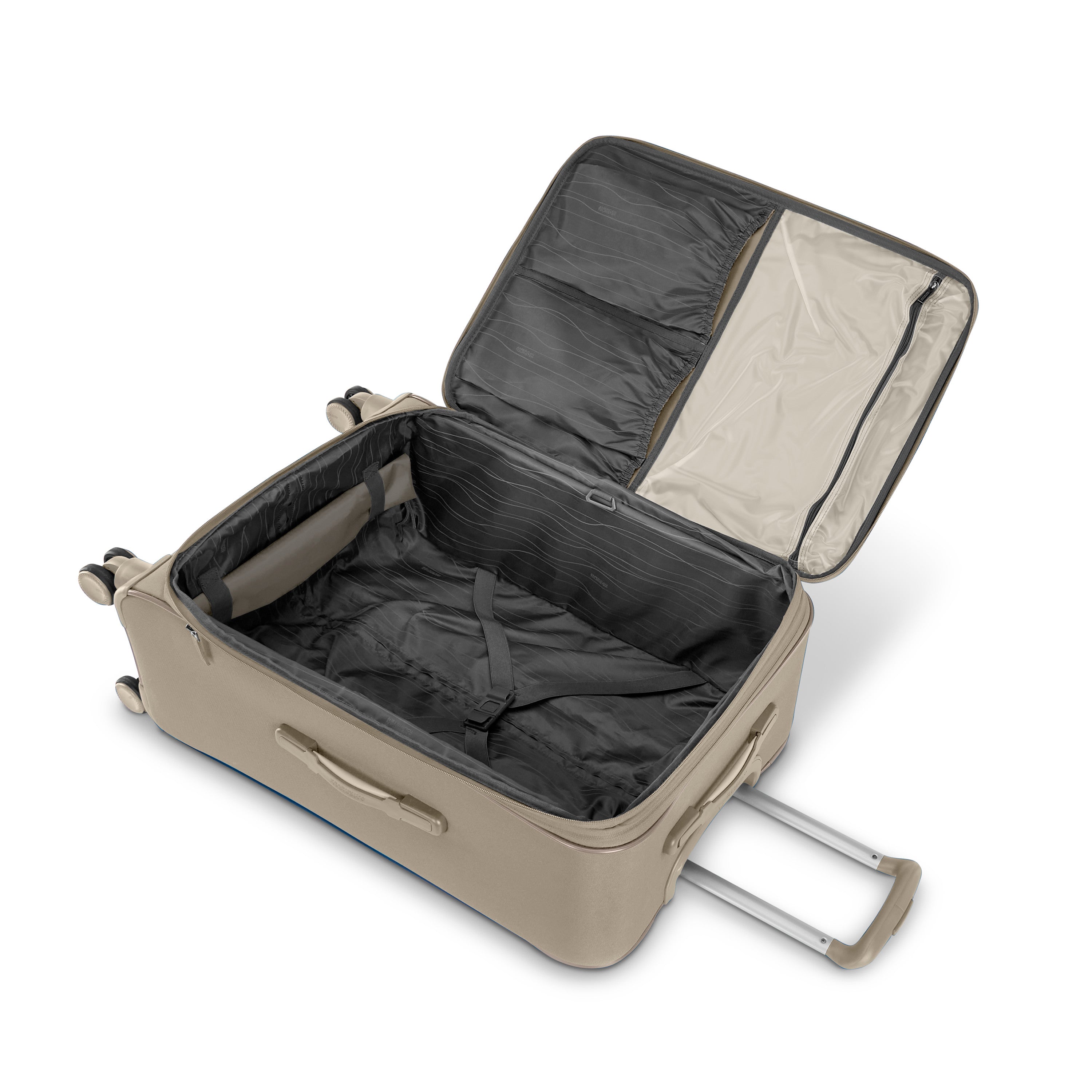 American Tourister Cascade Softside 4 Wheel Spinner, TSA Lock, Lightweight Suitcase, Men and Women U2