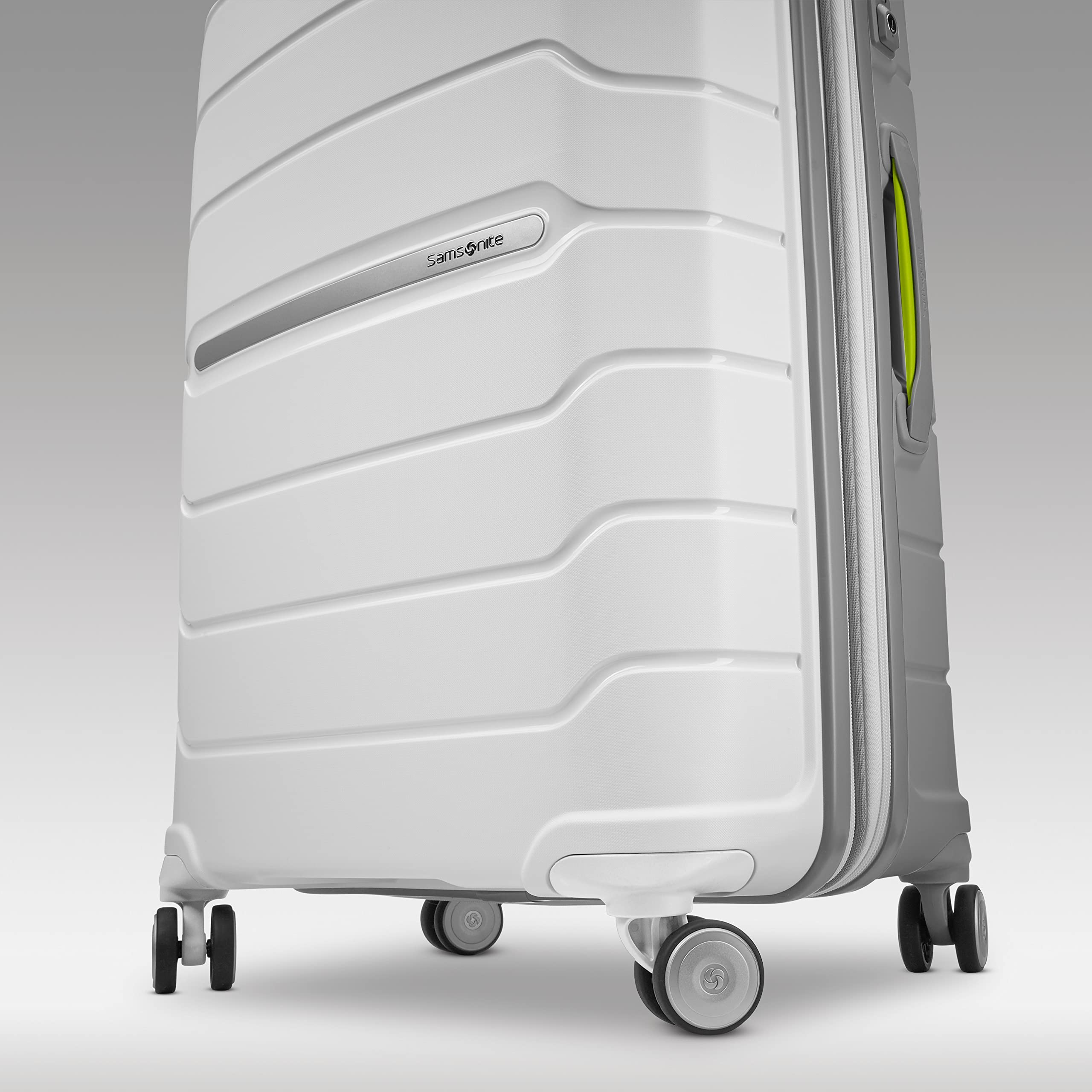 Samsonite Freeform Hardside Expandable with Double Spinner Wheels ( White/Grey , Carry-On 21-Inch ) White/Grey Carry On 21 Inch U5