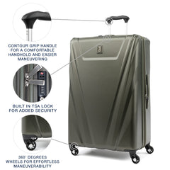 Travelpro Maxlite 5 Hardside Spinner Wheel Luggage ( Slate Green , Checked-Large 29-Inch ) Slate Green Checked Large 29 Inch U2