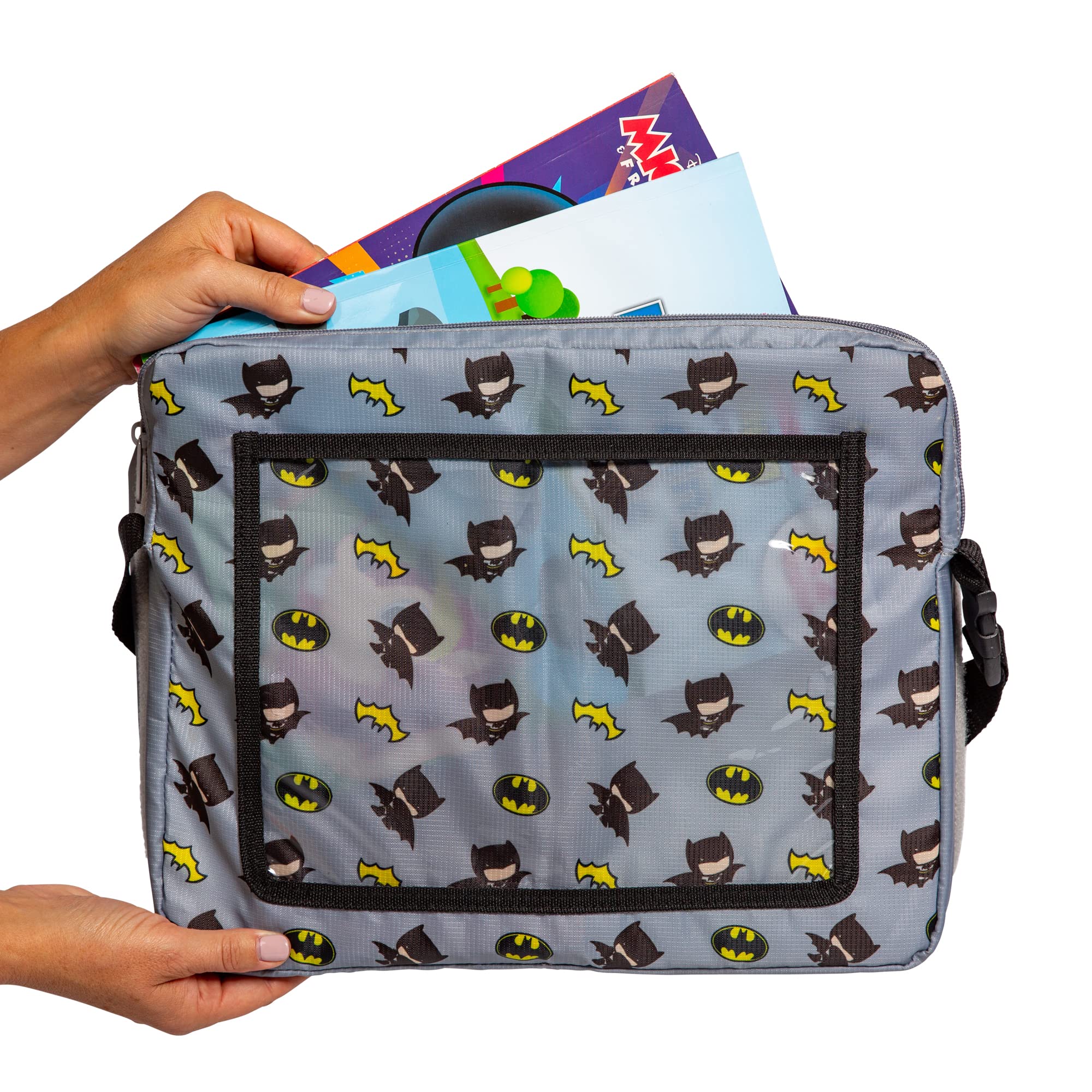 J.L. Childress DC Comics Batman 3-in-1 Travel Tray & iPad Tablet Holder, Car Seat Lap Tray for Toddlers & Kids   U1