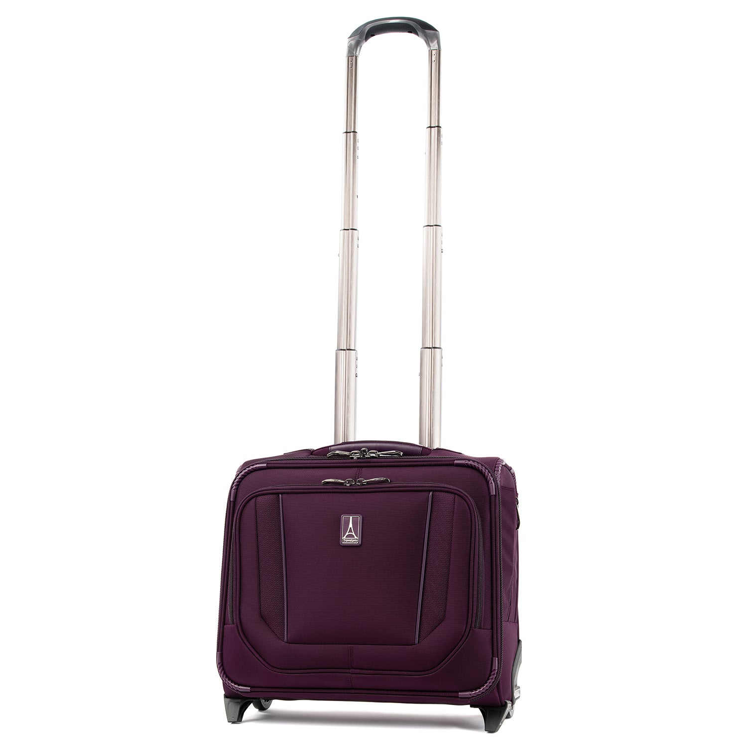 Travelpro Crew Versapack Carry-on 2 Wheel Upright Rolling Tote, 14-Inch Laptop or Tablet Pocket, Men and Women, Jet Black, 16.5-Inch Perfect Plum One Size U2