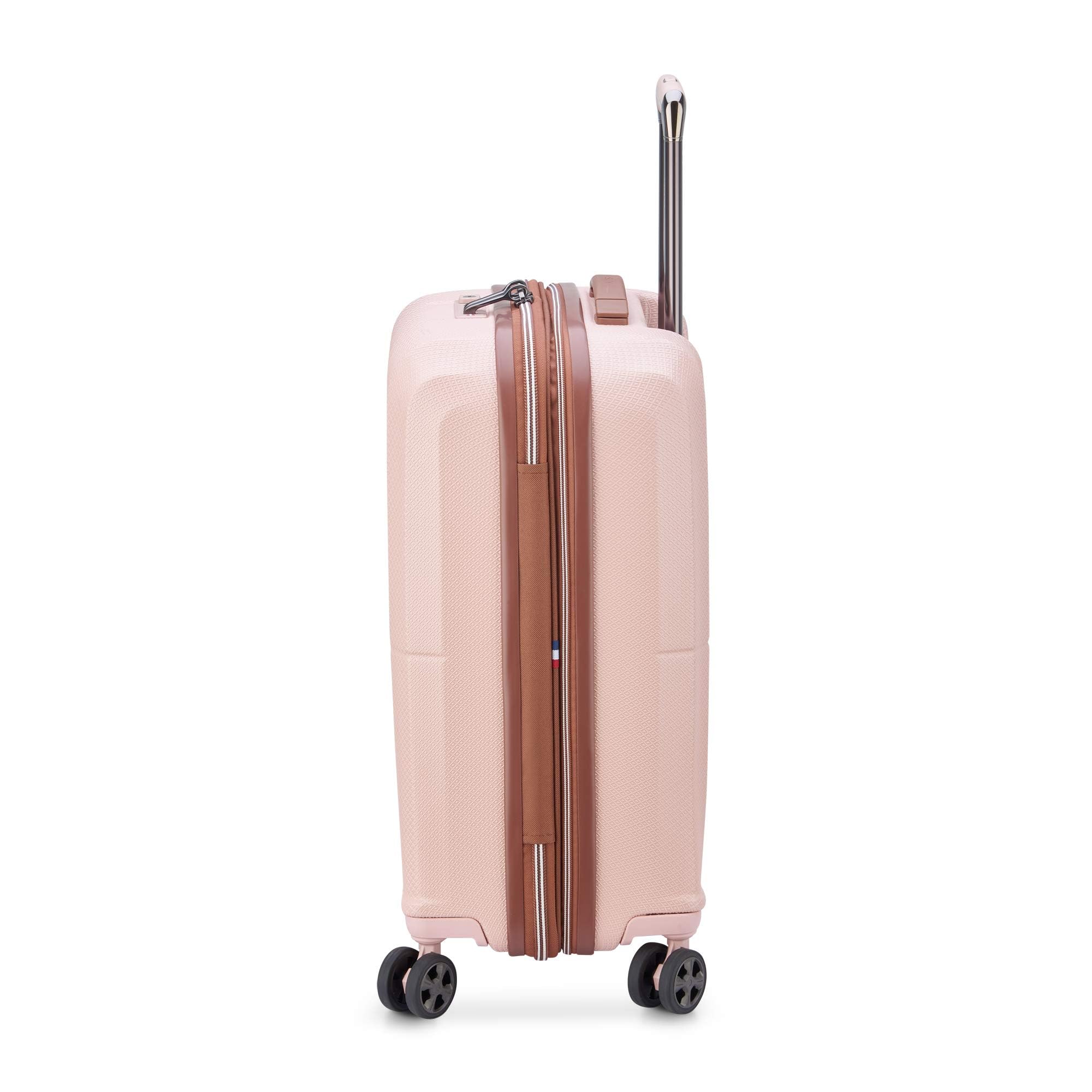Delsey Paris Carrousel 28" Expandable Carry-On Spinner ( Pink , Checked-Large 28 Inch ) Pink Checked Large 28 Inch U3