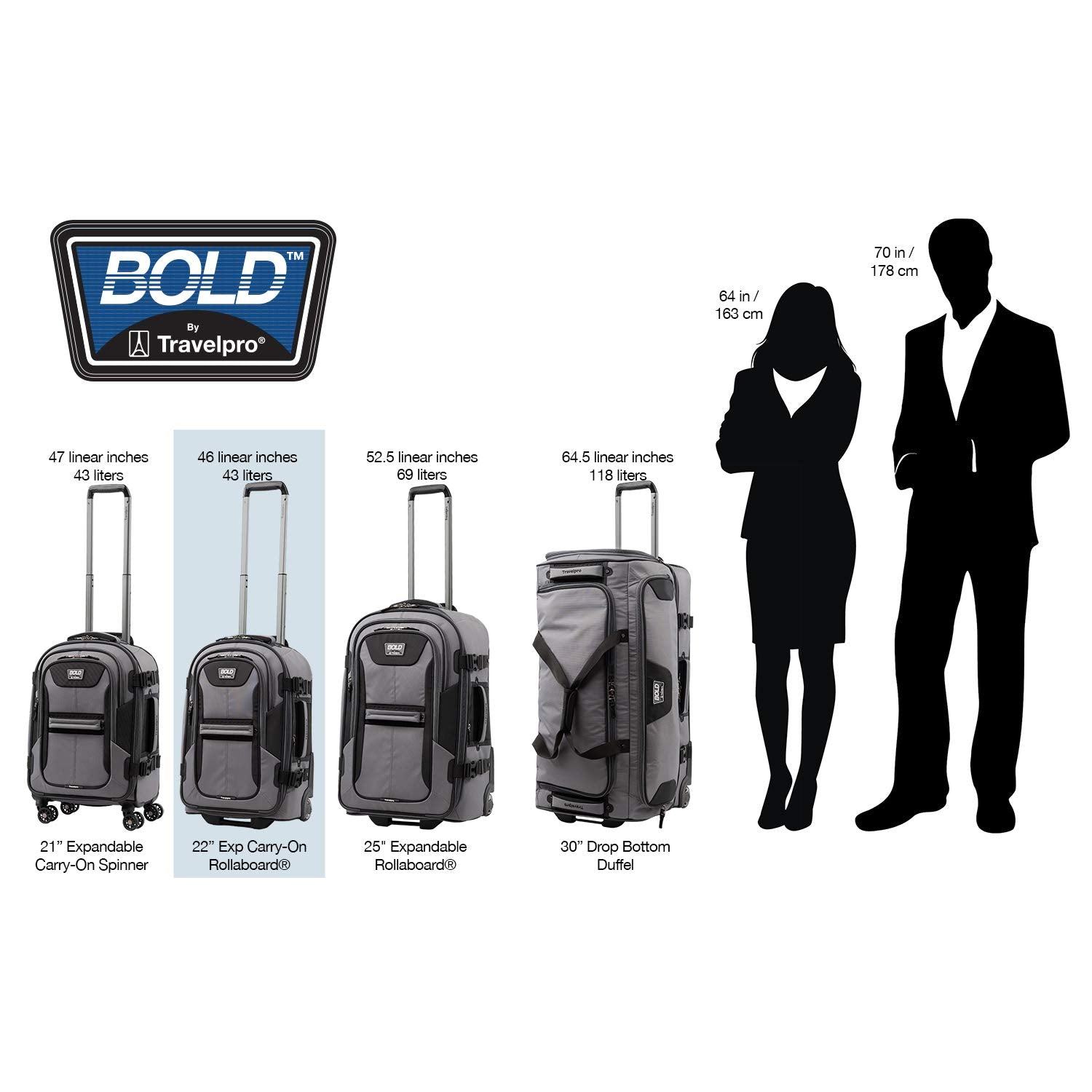 Travelpro Unisex-Adult Bold Softside Expandable Rollaboard Upright Luggage Blue/Black Carry On 22 Inch U3