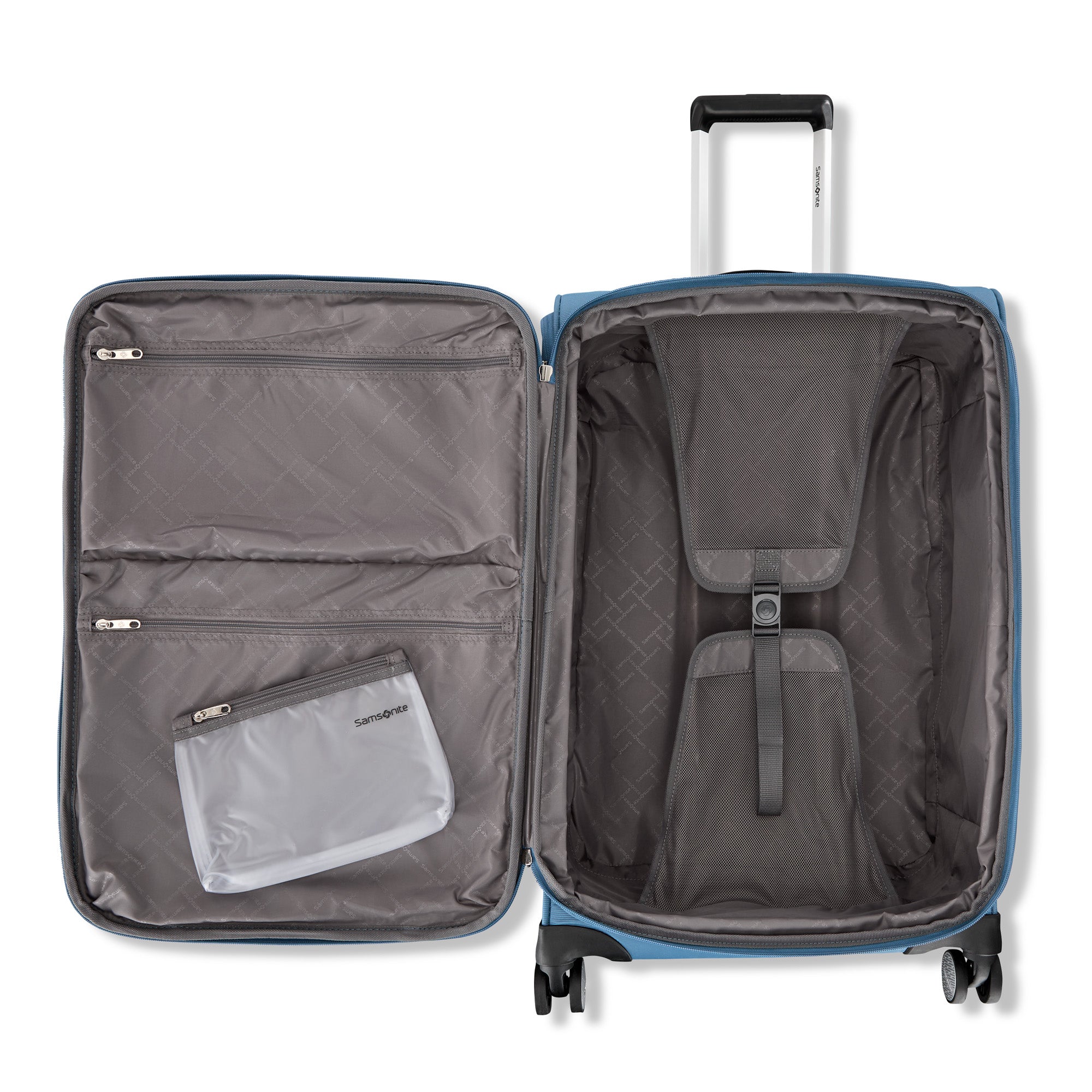 Samsonite Element Carry-On Soft-Sided Expandable 21-Inch Suitcase: Airline Approved for Most Major Airlines, Durable, 360 Spinner Wheels, Adjustable Handle, 2 Front & Side Pocket ( Captains Blue , 21-Inch Carry-On ) Captains Blue 21 Inch Carry O U11