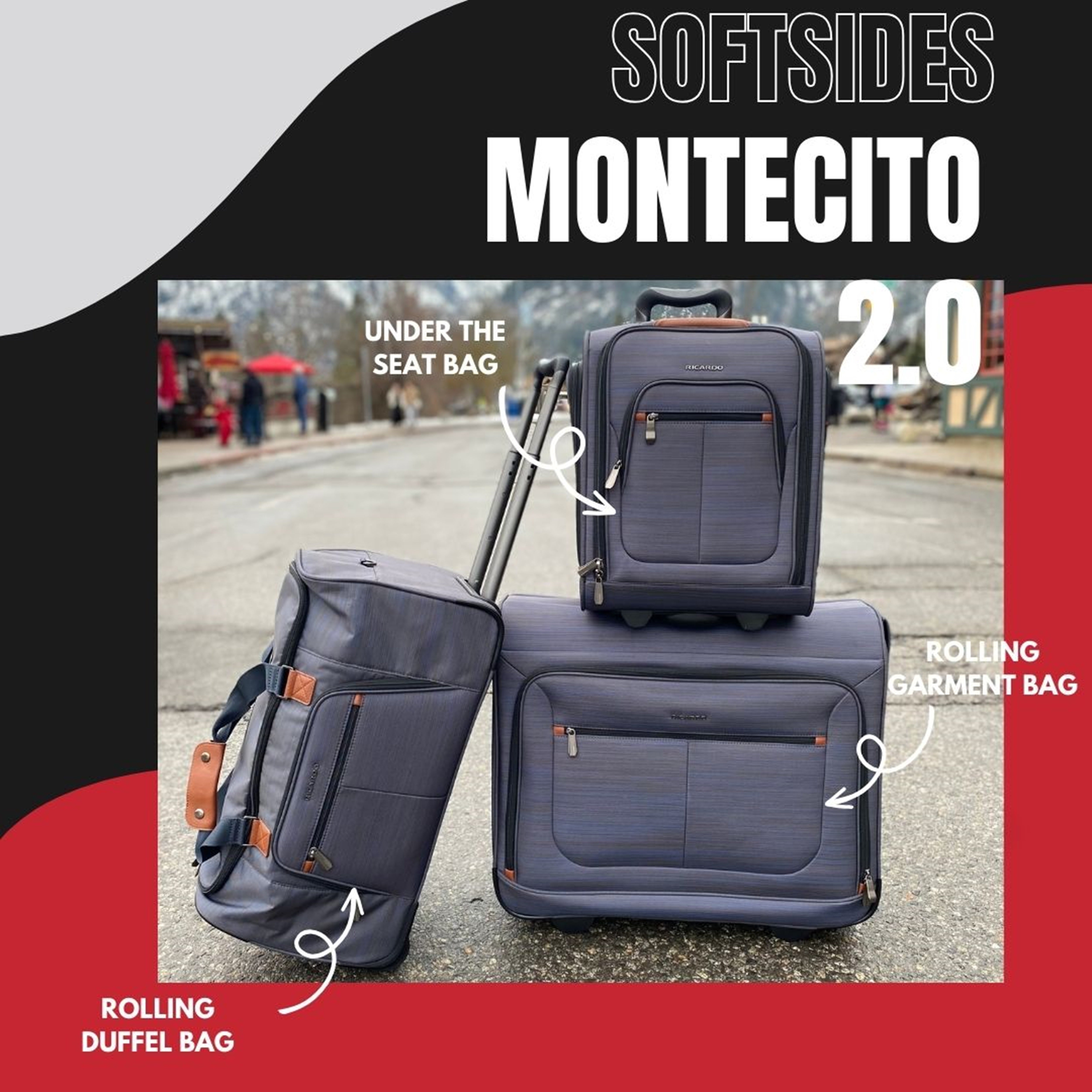 Ricardo Beverly Hills Montecito 2.0 Softside Rolling Garment Bag, Grey ( Grey , One Size ) Grey One Size U1
