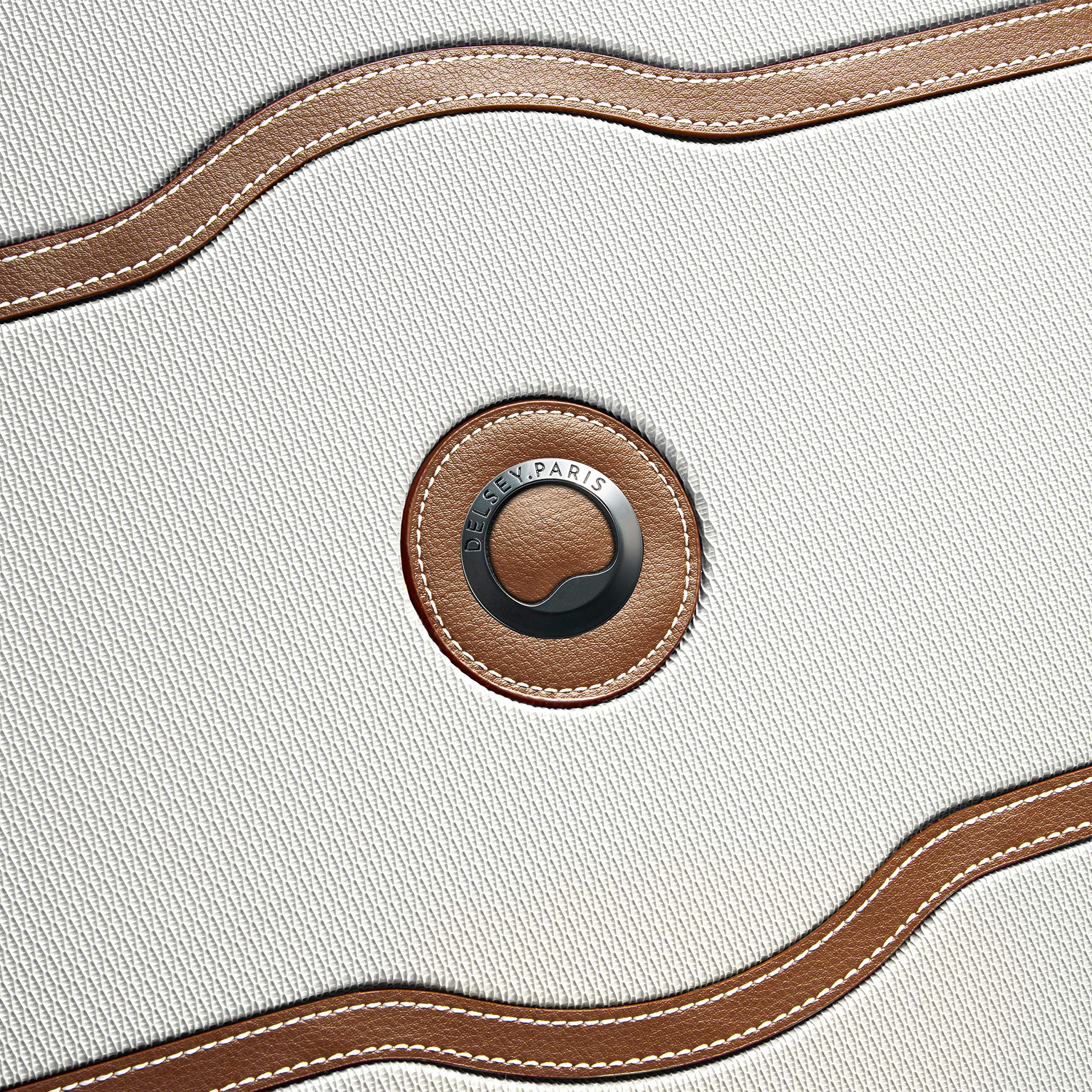 DELSEY Paris Chatelet Hardside Luggage with Spinner Wheels ( Champagne White , Checked-Large 28 Inch ) Champagne White Checked Large 28 Inch U2