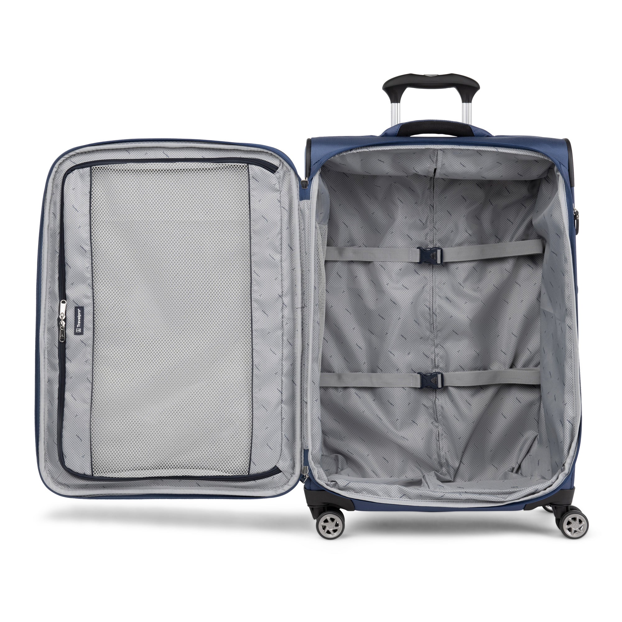 Travelpro Walkabout 6 Medium 25" Softside Check-In Expandable Spinner Luggage with TSA Lock ( Ocean Blue , Checked-Medium 25-Inch ) Ocean Blue Checked Medium 25 Inch U1