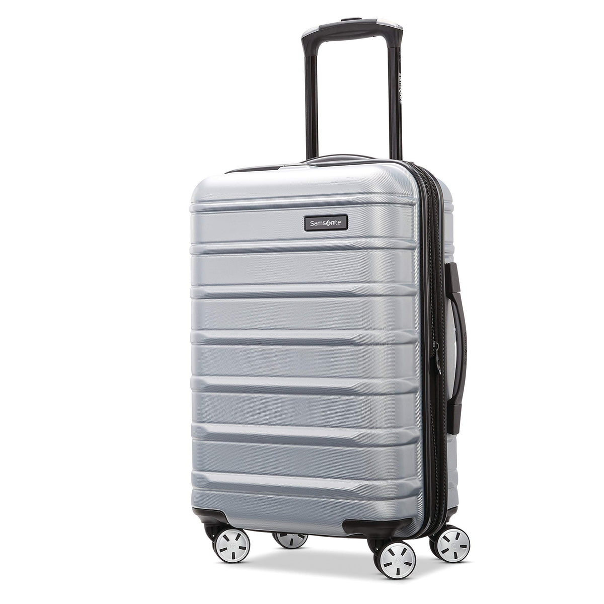 Samsonite Omni 2 International Carry-On Luggage with 360° Spinner Wheels - Scratch Resistant Hardshell - TSA, Airline-Approved - Expandable Polycarbonate Shell for Lightweight Travel - Artic Silver Arctic Silver Carry-on Spinner U1
