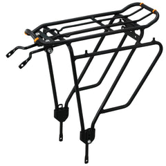 Ibera Bike Rack - Bicycle Touring Carrier Plus+ for Non-Disc Brake Mount, Frame-Mounted for Heavier Top & Side Loads, Height Adjustable for 26"-29" Frames Black  U1