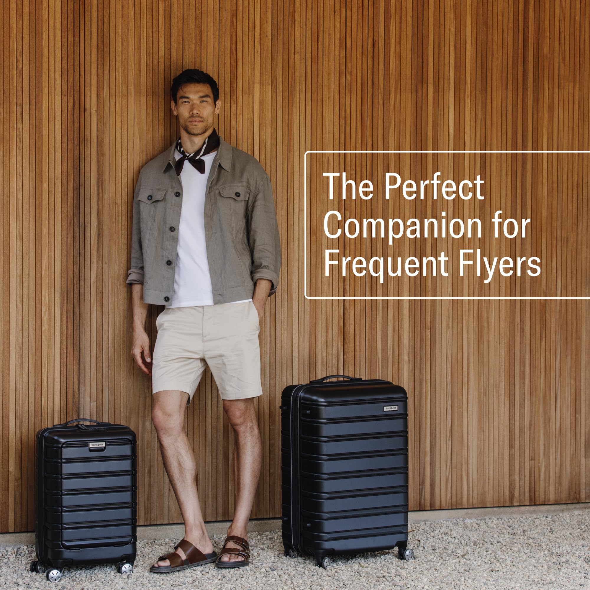 Samsonite Omni 2 International Carry-On Luggage with 360° Spinner Wheels - Scratch Resistant Hardshell - TSA, Airline-Approved - Expandable Polycarbonate Shell for Lightweight Travel - Artic Silver Arctic Silver Carry-on Spinner U1