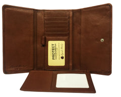 Osgoode Marley RFID Checkbook Wallet Brandy Brandy  U4