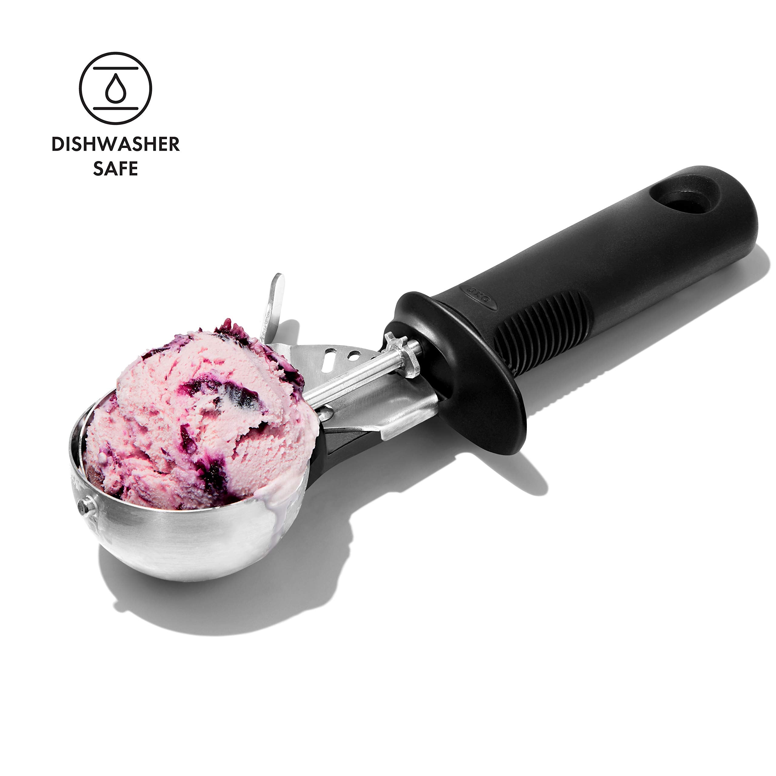 OXO Good Grips Classic Ice Cream Scoop,Black Black Measures 4.25" L x 1.35" W x 10.5" H U1