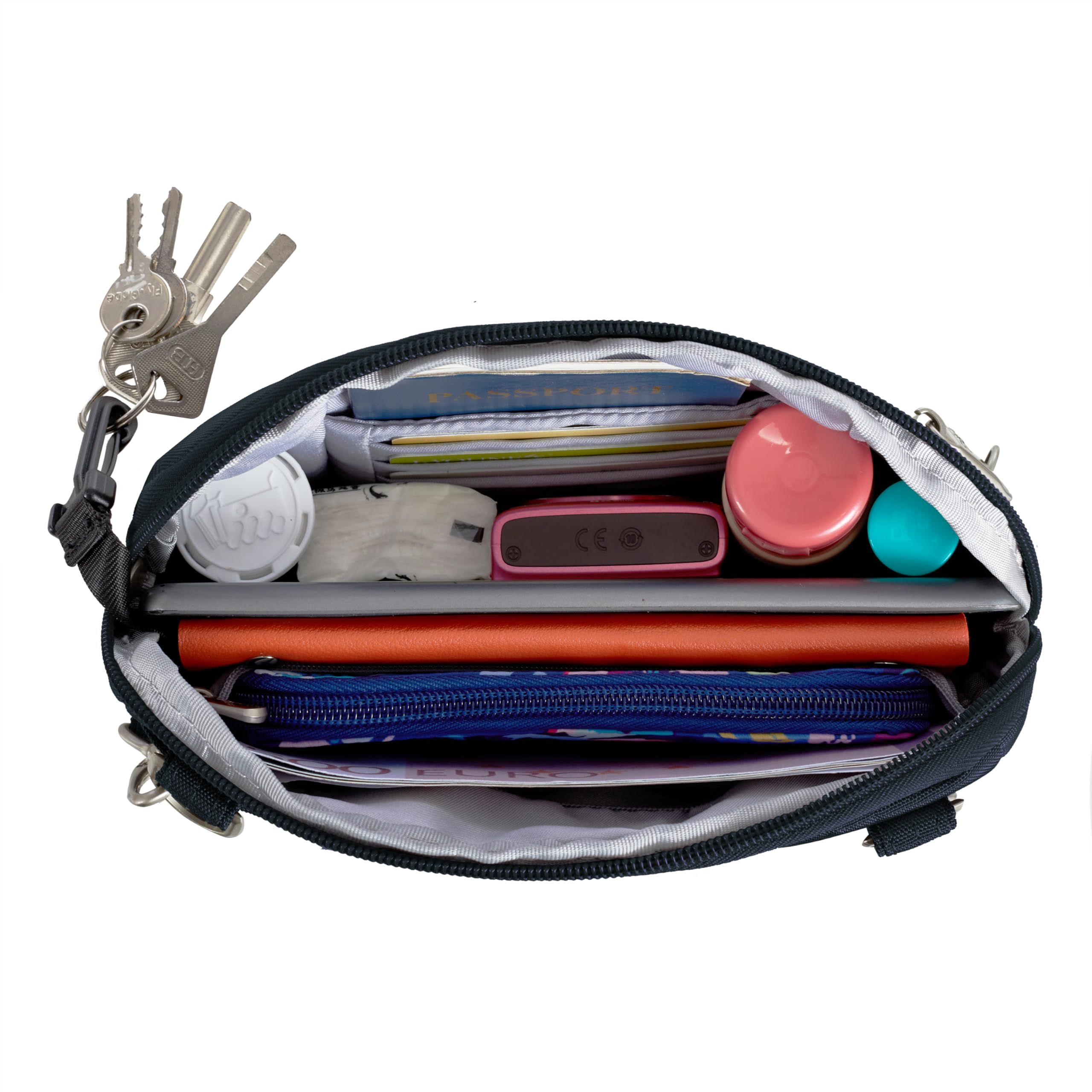 Travelon Anti-Theft Classic Convertible Crossbody & Waist Pack Midnight One Size U1