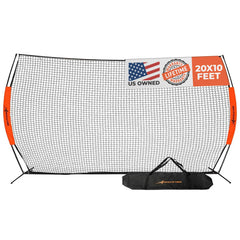 Lacrosse Backstop 12 x 9 Feet Lacrosse Net, Baseball Softball Practice, Perfect Training Net, Soccer Net, Basketball Net, Baseball Net, Pitching Net, Softball Net W/Bag 12x9 Feet 10 x 20 ft U1