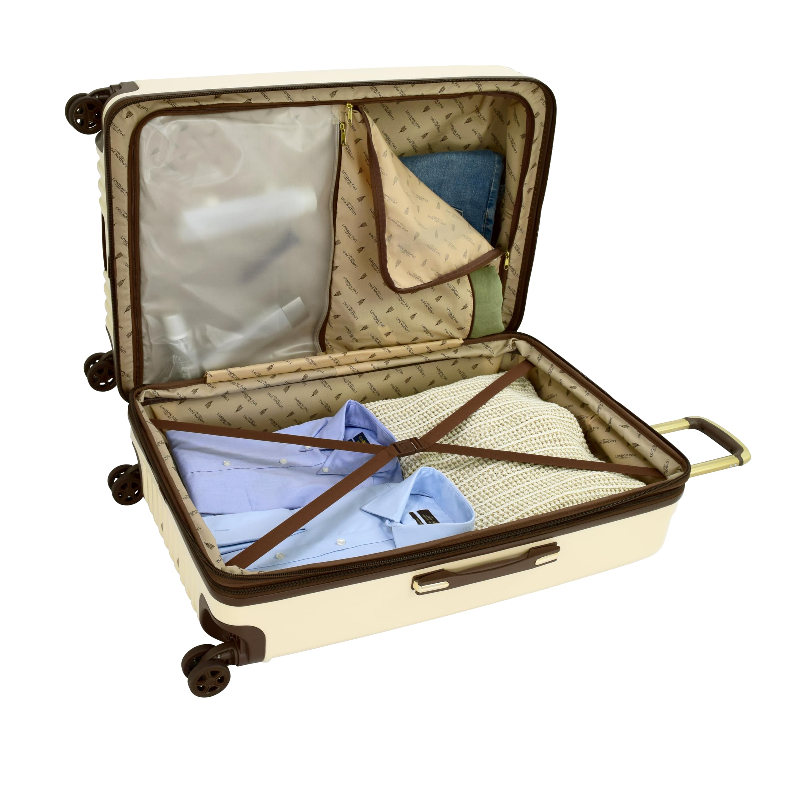 LONDON FOG Brentwood III 29" Expandable Spinner, Crème, Creme Creme 29 U1