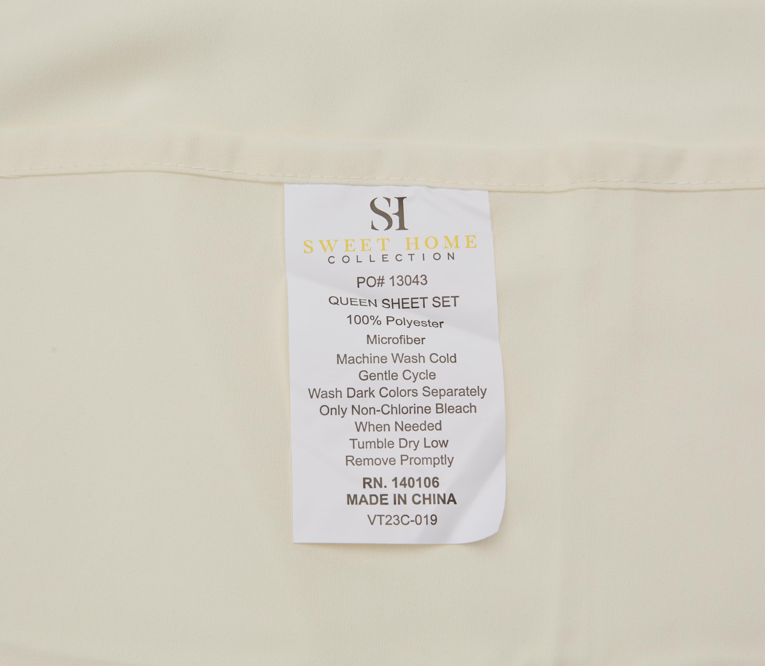 Queen Size Bed Sheets - Breathable Luxury Sheets with Full Elastic & Secure Corner Straps Built In - 1800 Supreme Collection Soft Deep Pocket Bedding, Sheet Set, EXTRA DEEP pocket - Queen, Ivory Ivory EXTRA DEEP pocket - Queen U1