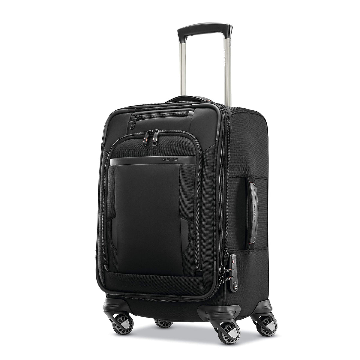 Samsonite Pro Travel Softside Expandable Luggage with Spinner Wheels, Black, Carry-On 21-Inch Black Carry-On 21-Inch U1
