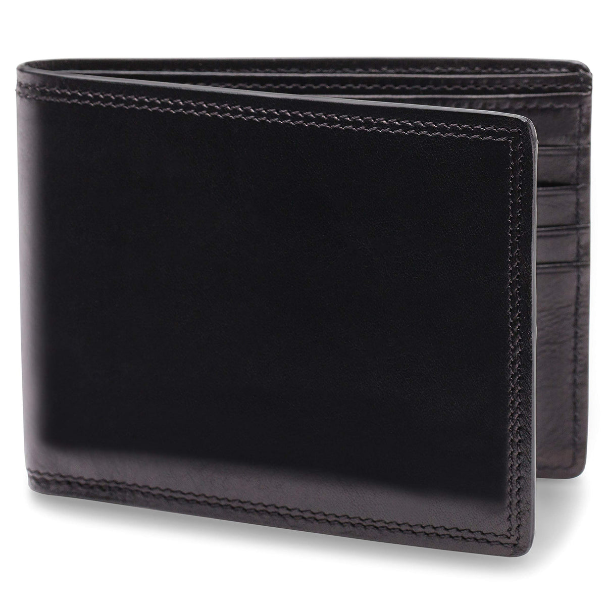 Bosca Men's Leather Wallet – Full Grain Italian Dolce Leather Wallet For Men, 8 Card Slots, Bifold, Gift-Ready Packaging, Black Black One Size Fits All U1
