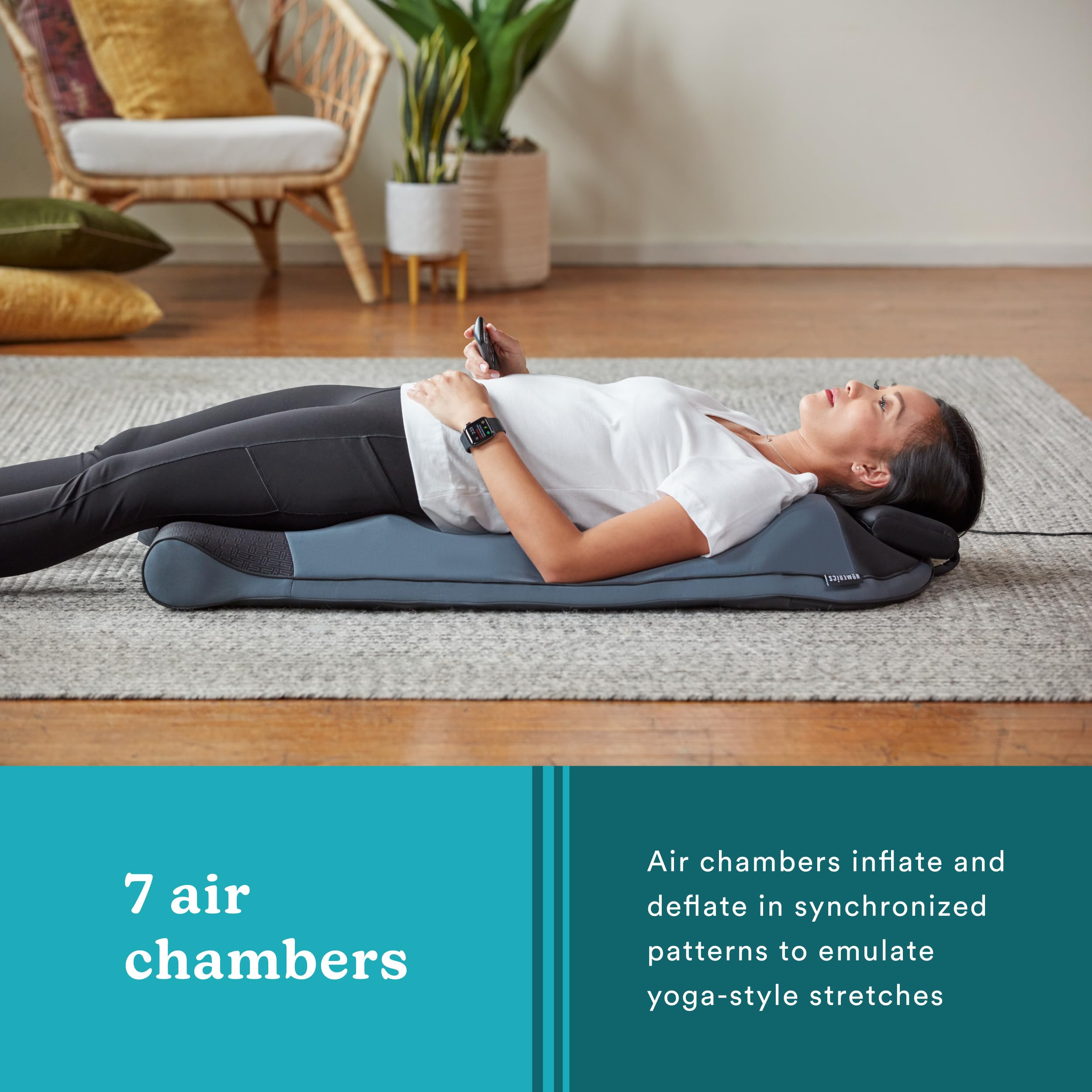 Belmint Press Escape Fitness Stretching Mat with Air Compression 3 Intensity Levels Grey 1 Count (Pack of 1) U1