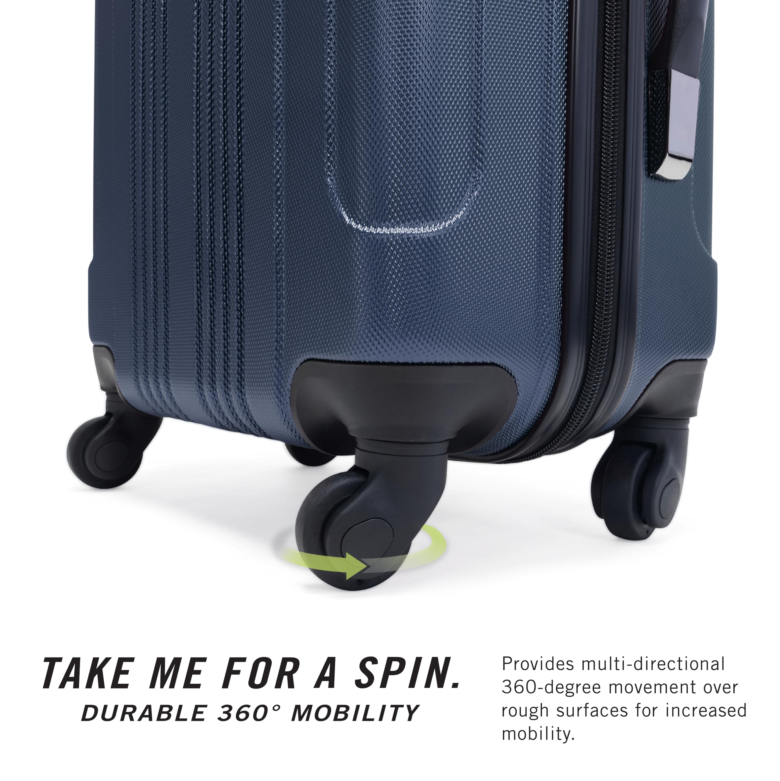 Kenneth Cole REACTION Out of Bounds Lightweight Hardshell 4-Wheel Spinner Luggage, Naval, 28-Inch Checked Naval 28-Inch Checked U1