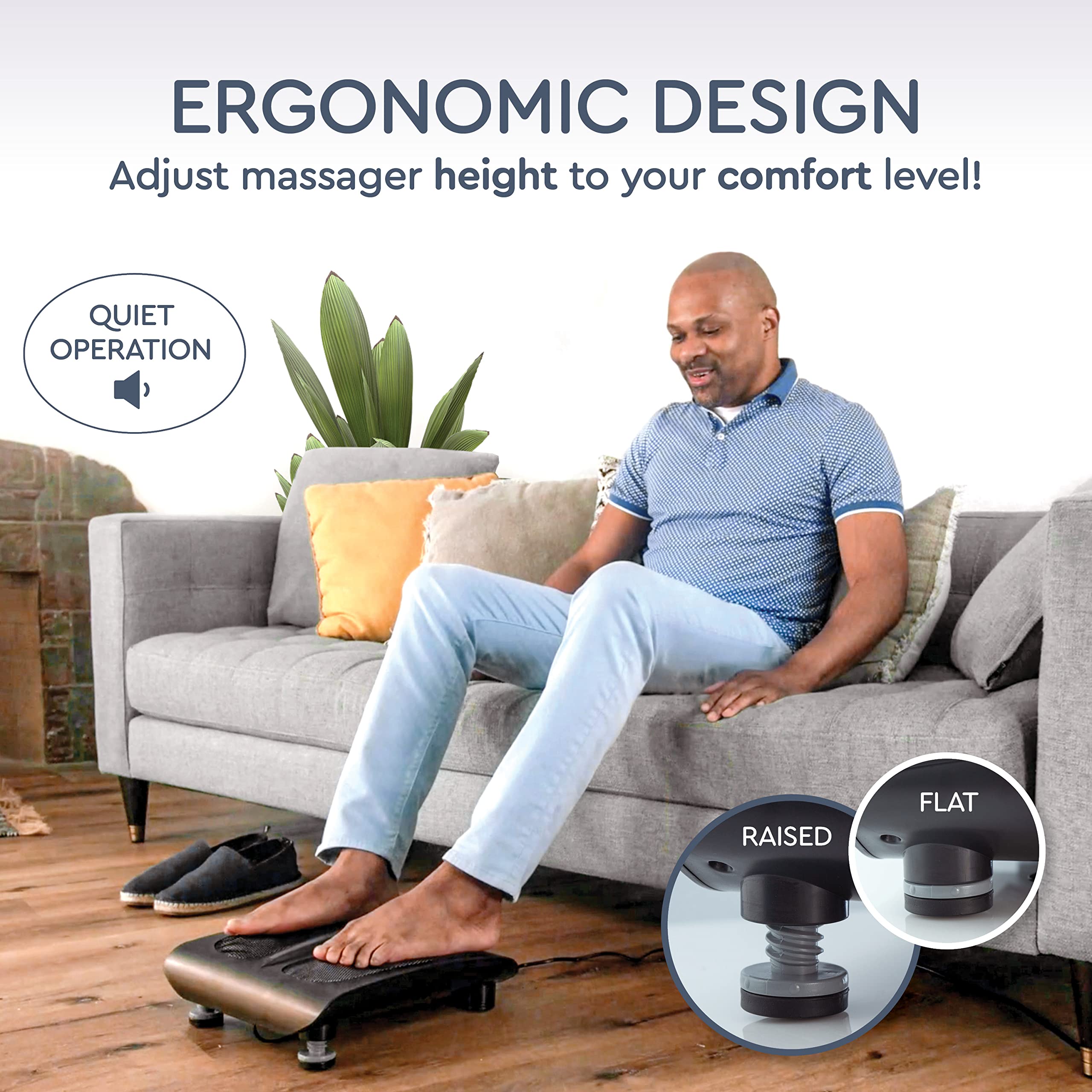 Foot Massager for Plantar Fasciitis and Neuropathy - Shiatsu Deep Kneading Feet Massage Therapy, Electric Foot Massager Machine, Heel, Arch, Toes & Nerve Pain Relief Black 1 Count (Pack of 1) U1